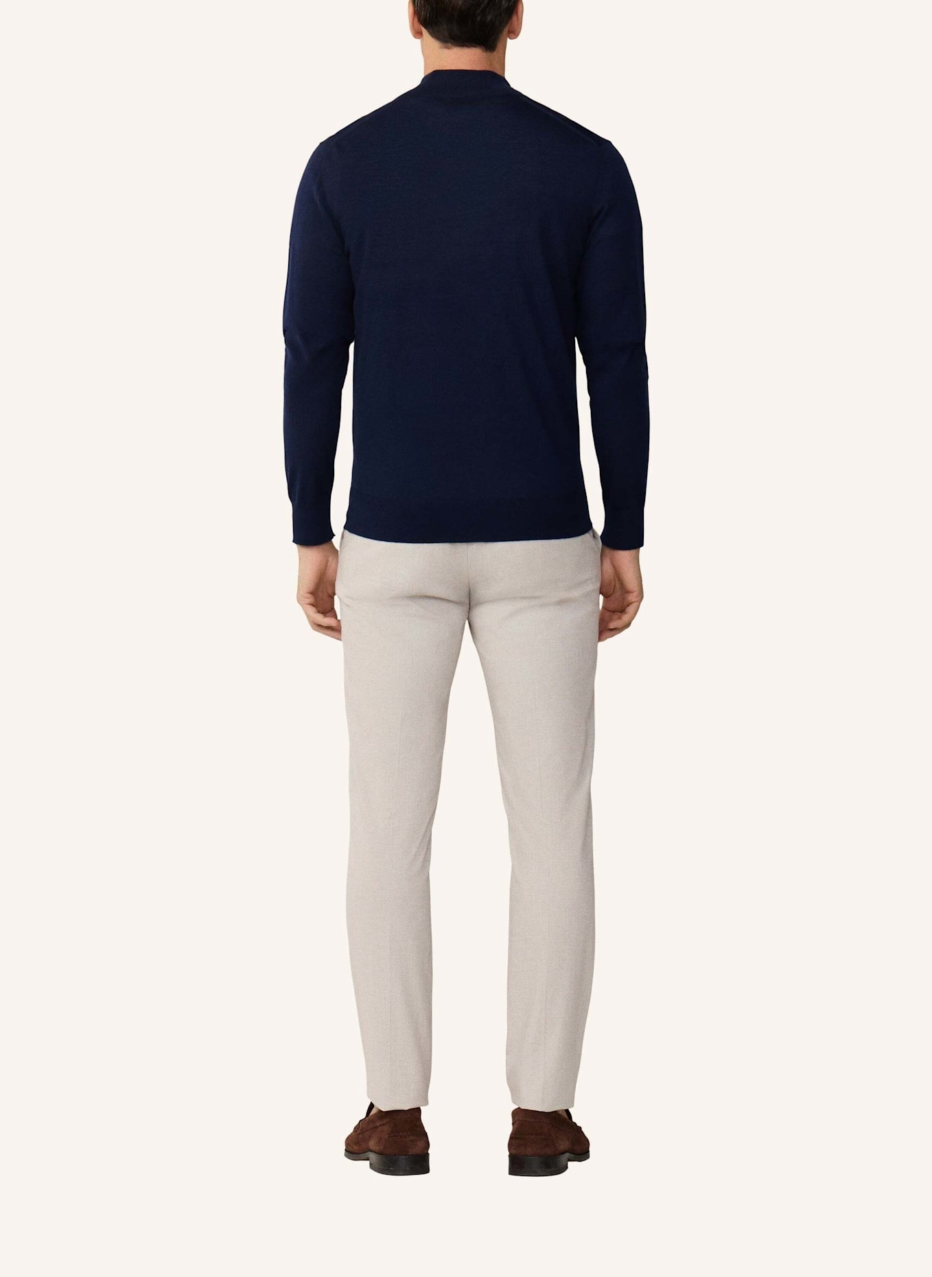 HACKETT LONDON Pullover ESS MERINO HZIP: BLAU