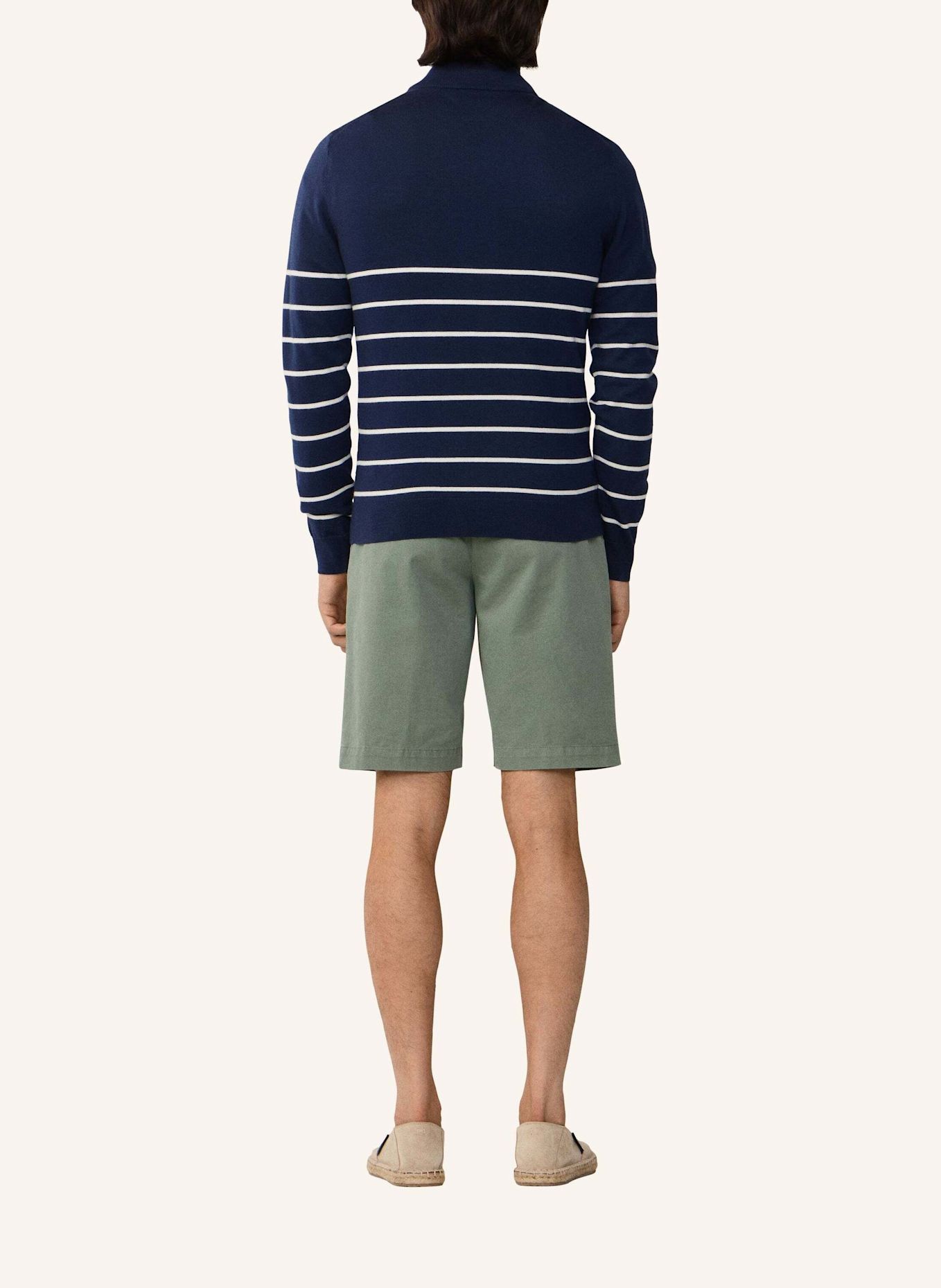 HACKETT LONDON Pullover STRIPE HALF ZIP: BLAU
