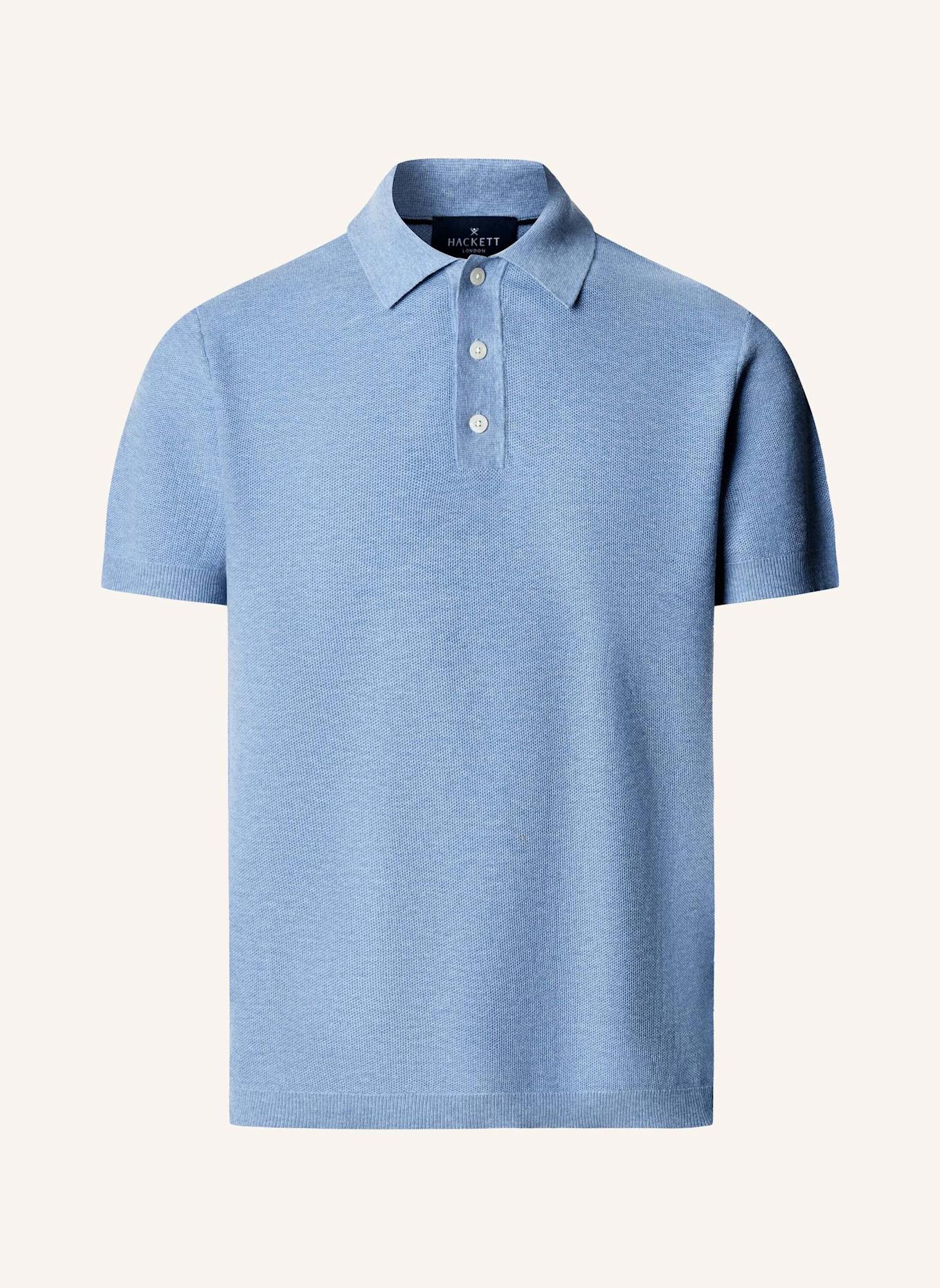 HACKETT LONDON Poloshirt HONEYCOMB SS POLO: BLAU