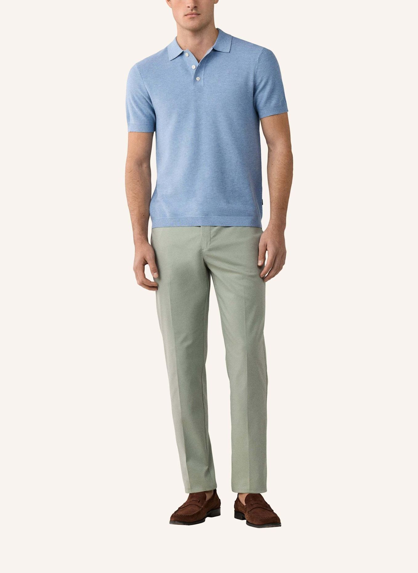 HACKETT LONDON Poloshirt HONEYCOMB SS POLO: BLAU