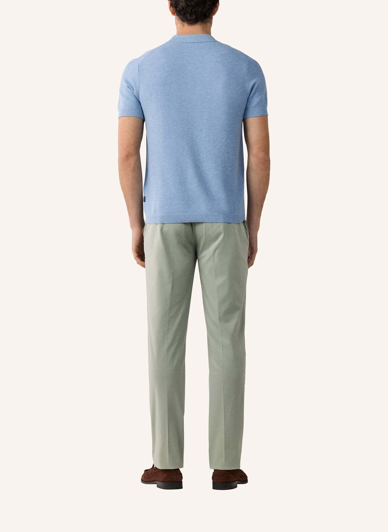 HACKETT LONDON Poloshirt HONEYCOMB SS POLO: BLAU