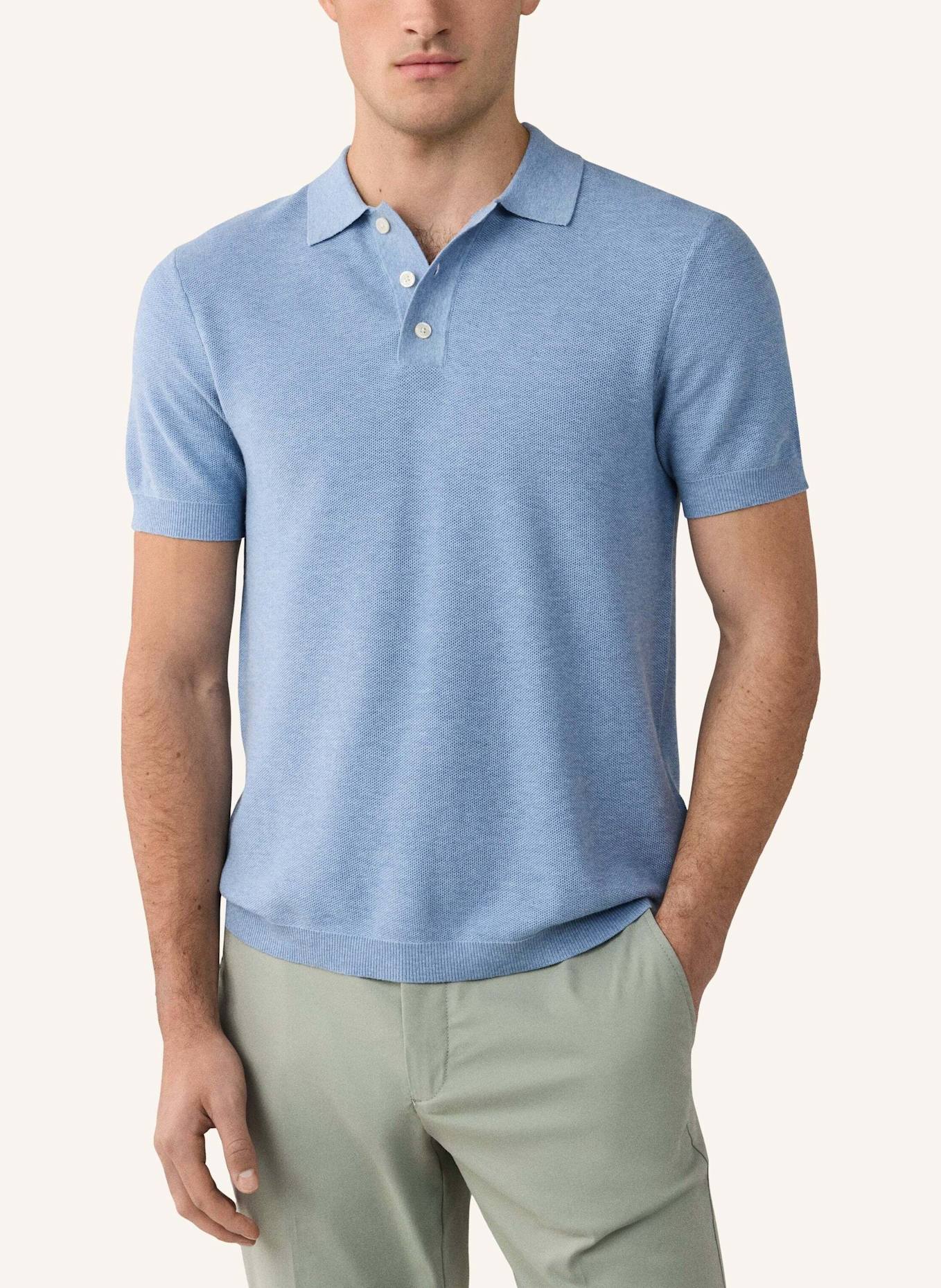 HACKETT LONDON Poloshirt HONEYCOMB SS POLO: BLAU