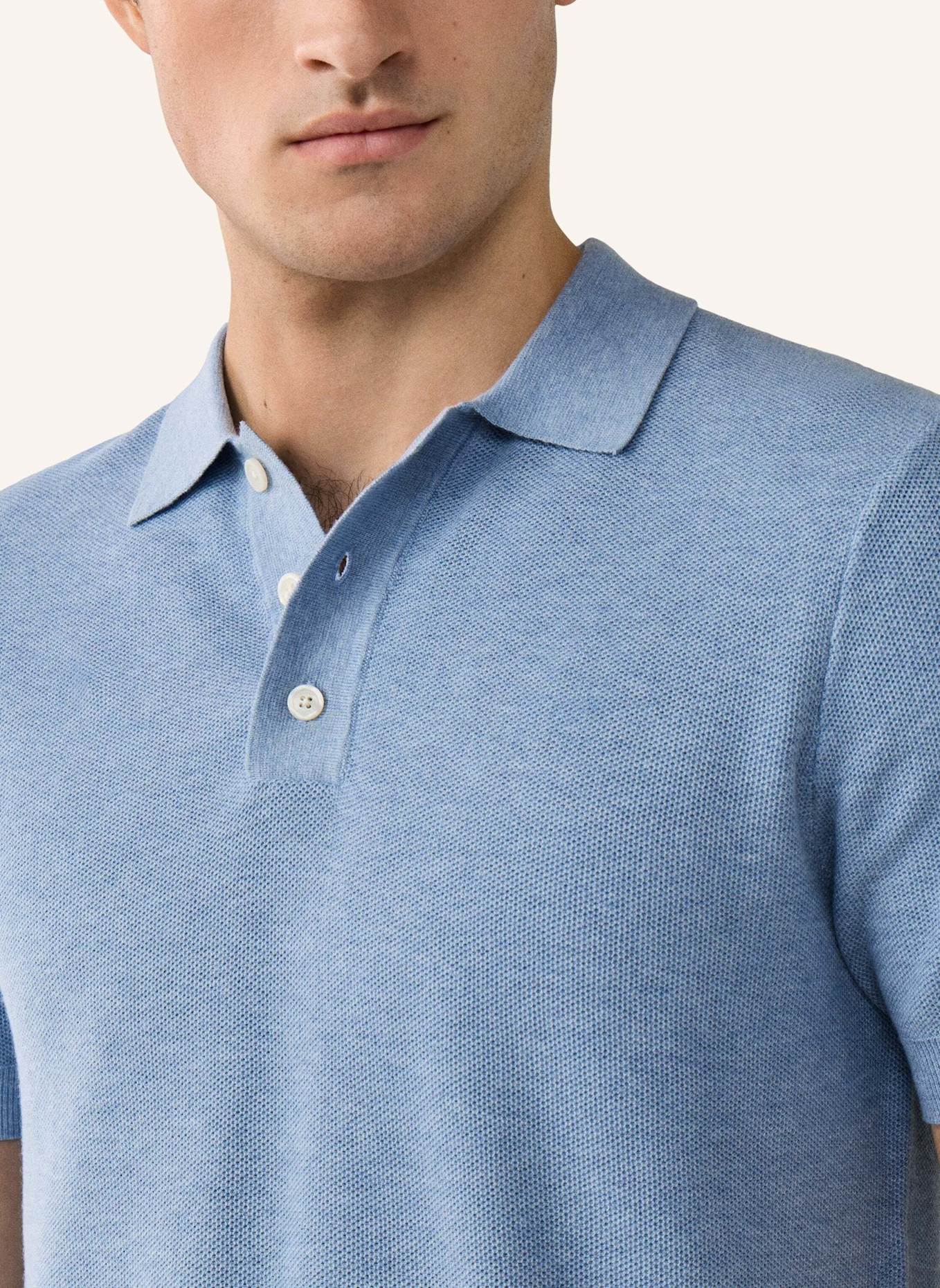 HACKETT LONDON Poloshirt HONEYCOMB SS POLO: BLAU