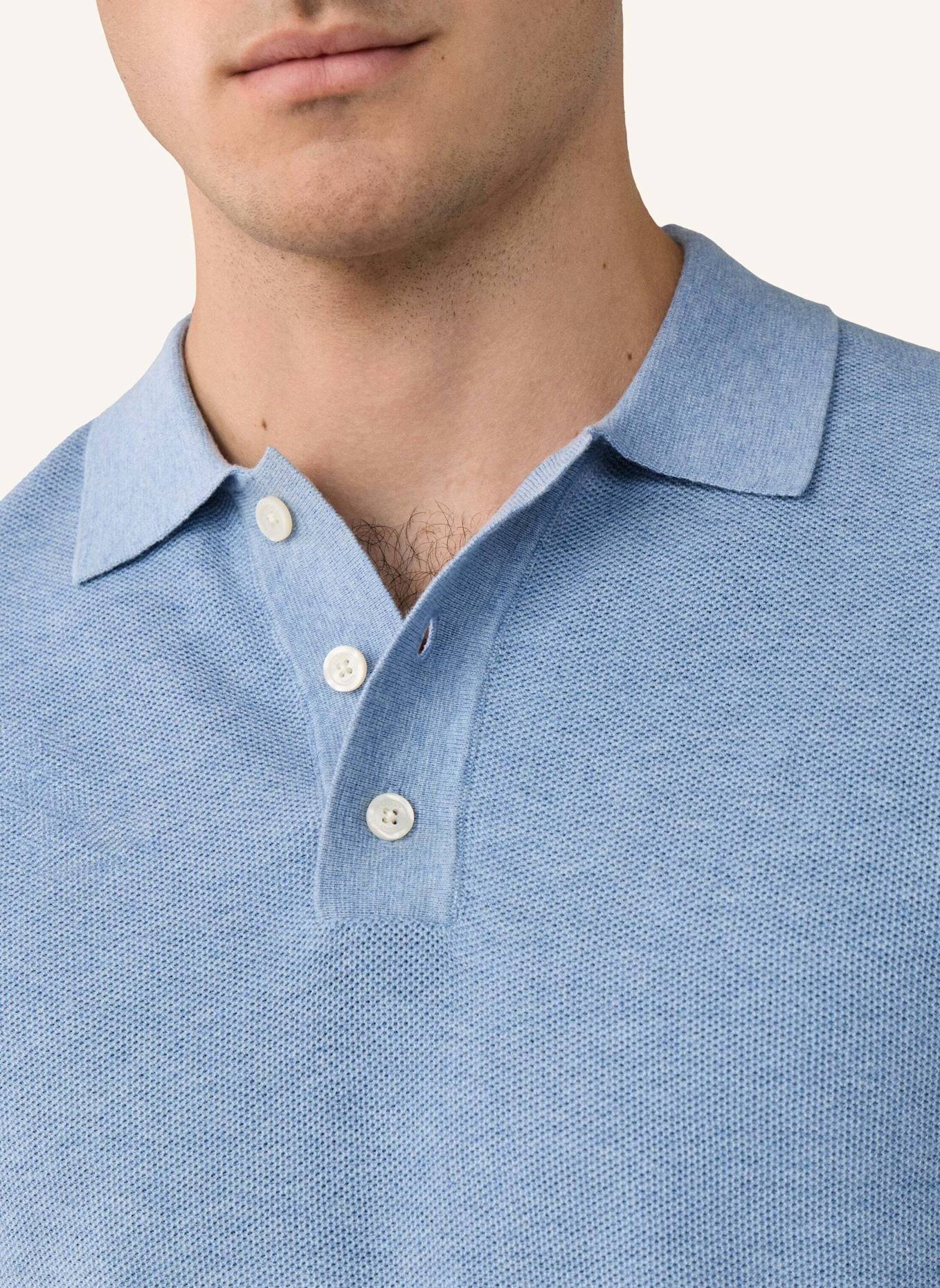 HACKETT LONDON Poloshirt HONEYCOMB SS POLO: BLAU