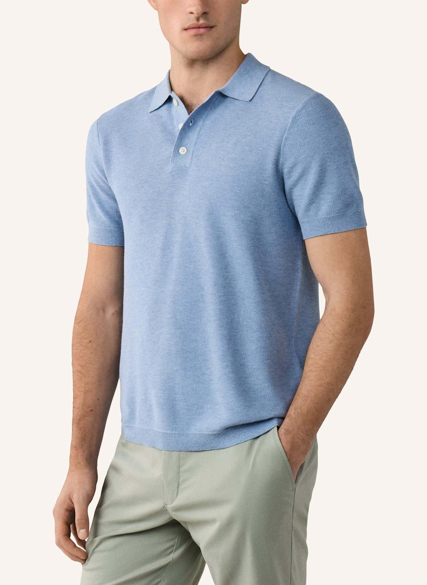 HACKETT LONDON Poloshirt HONEYCOMB SS POLO: BLAU