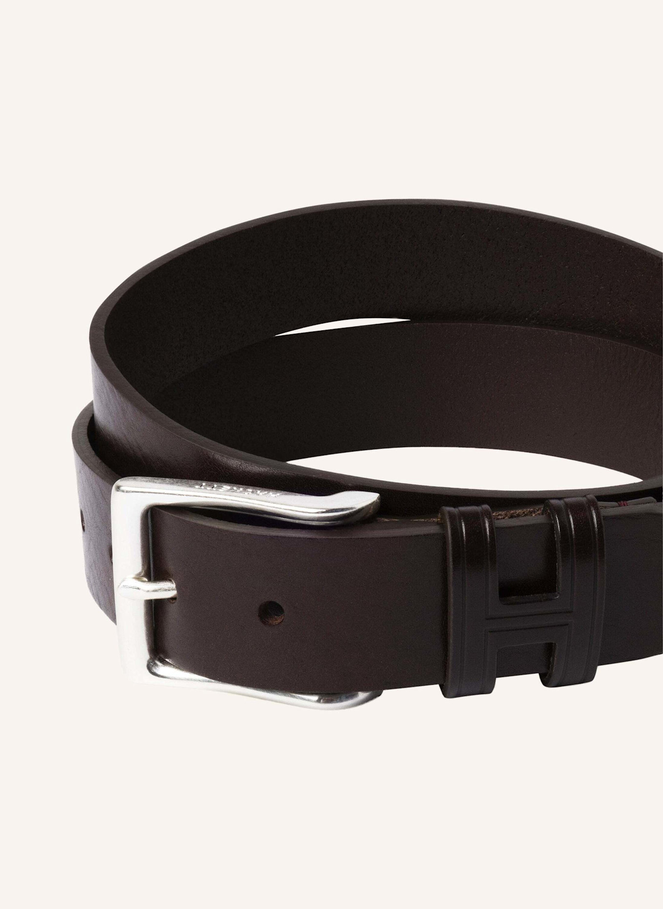 HACKETT LONDON Gürtel TACK STITCH H KEEPER: BRAUN