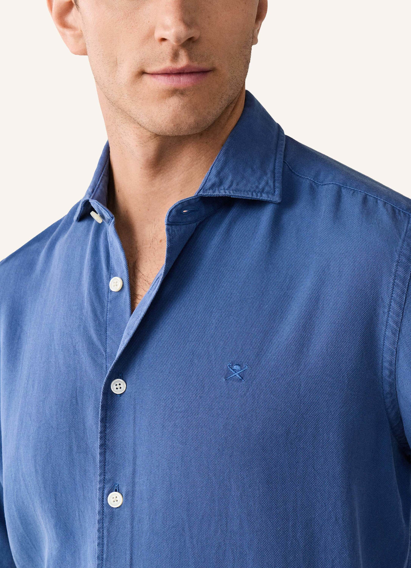 HACKETT LONDON Freizeithemd GMD TEXTURE: BLAU