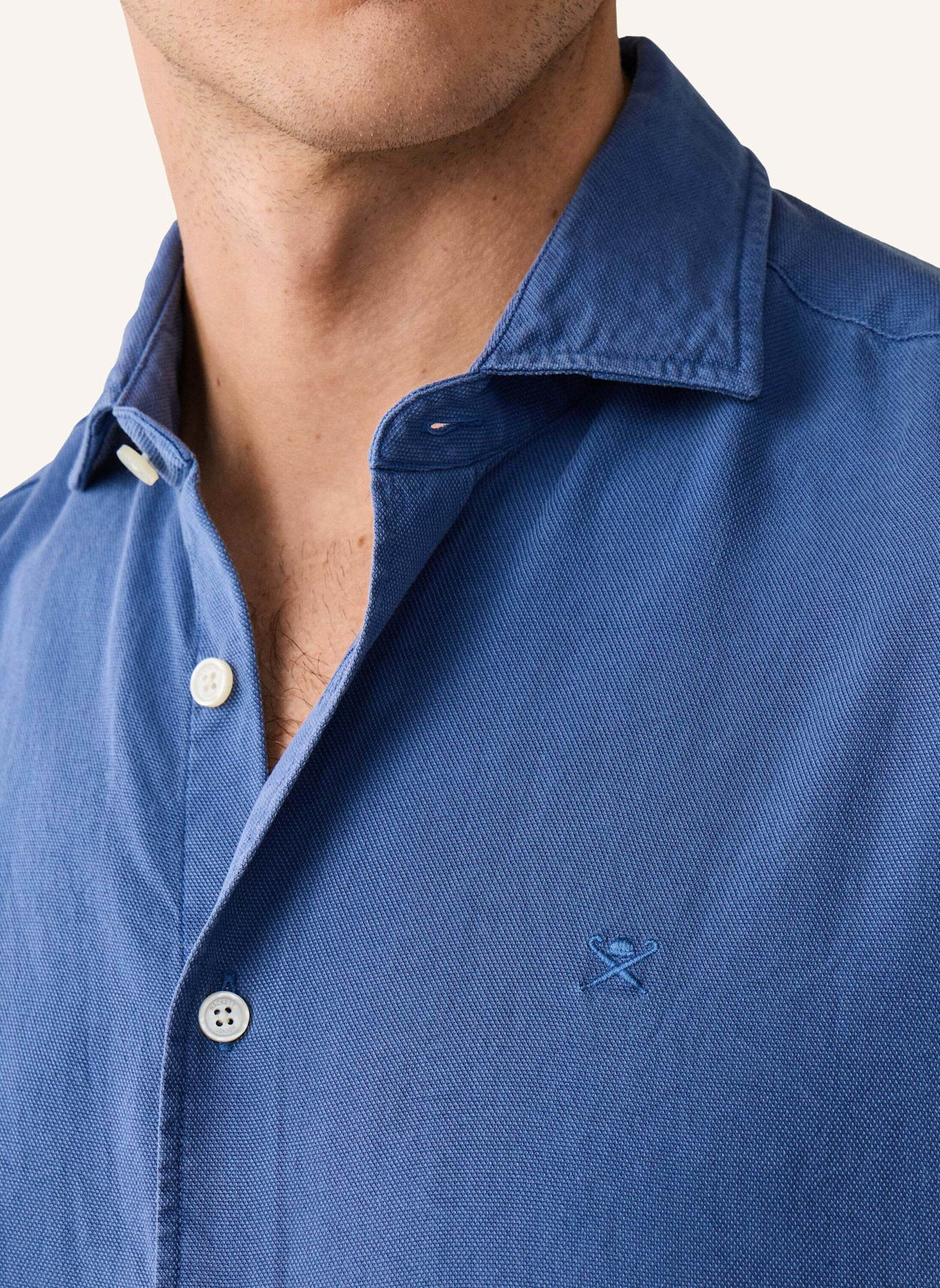 HACKETT LONDON Freizeithemd GMD TEXTURE: BLAU