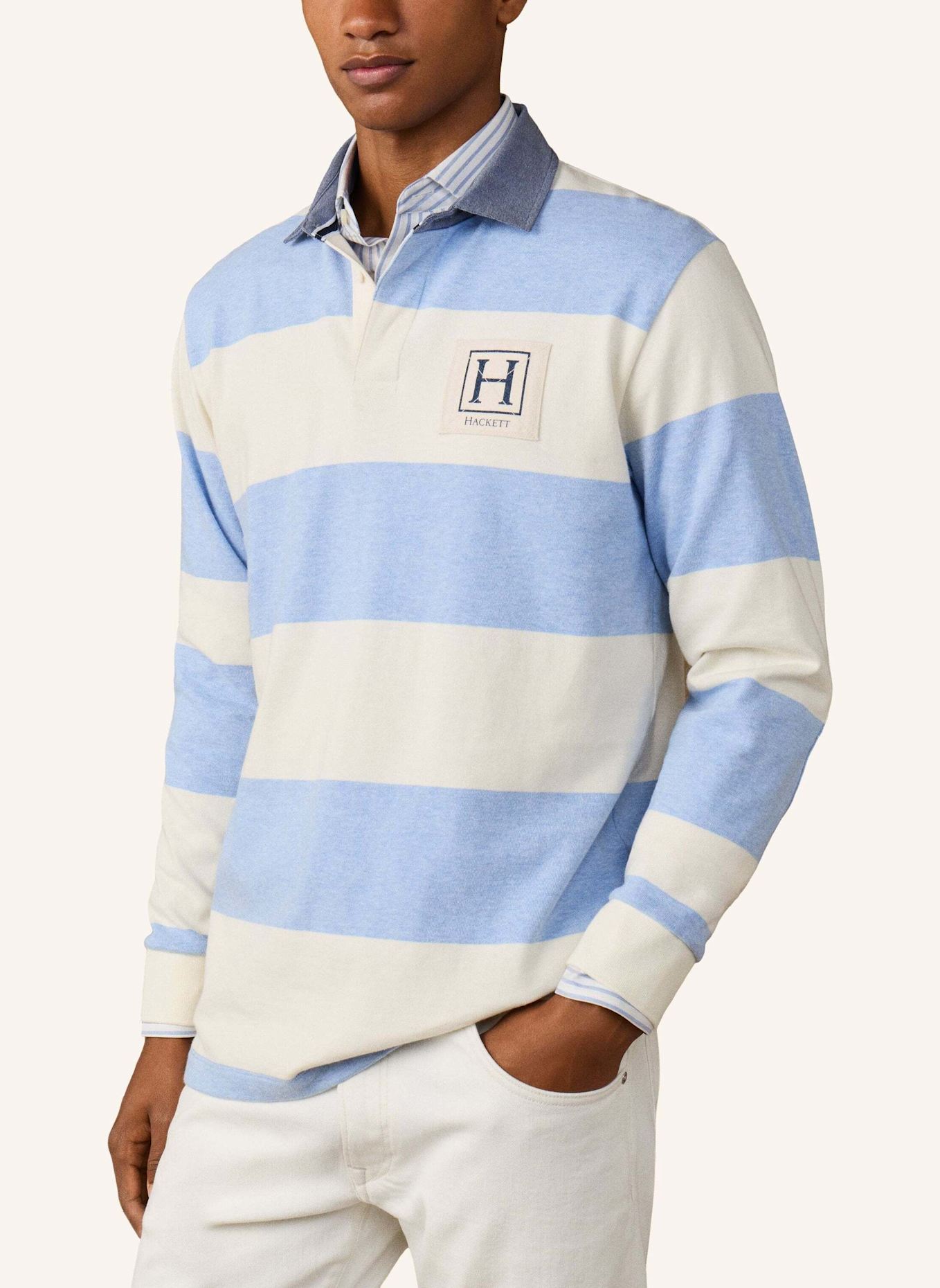HACKETT LONDON Poloshirt HERITAGE H STRIPE RBY: BLAU