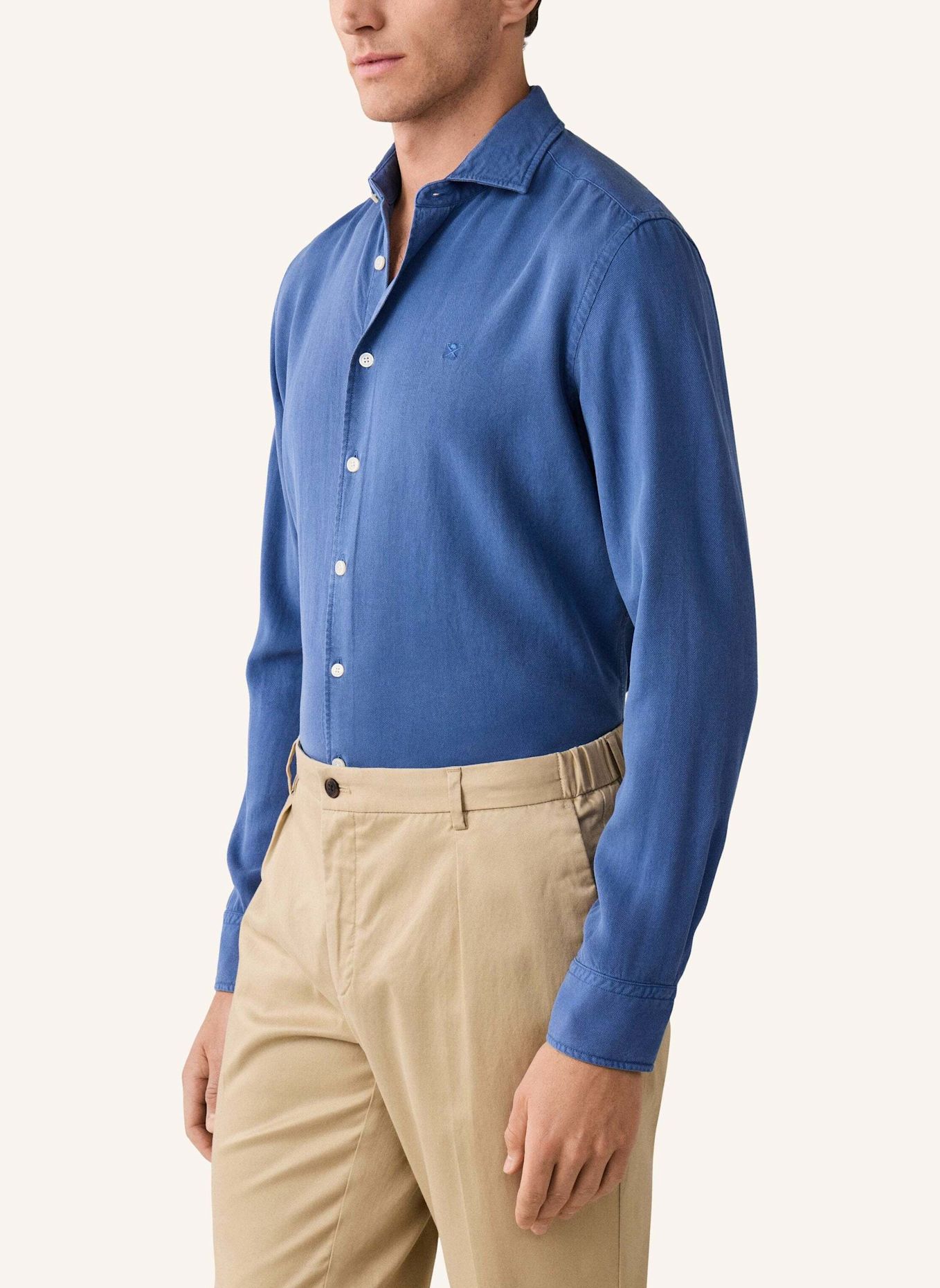 HACKETT LONDON Freizeithemd GMD TEXTURE: BLAU