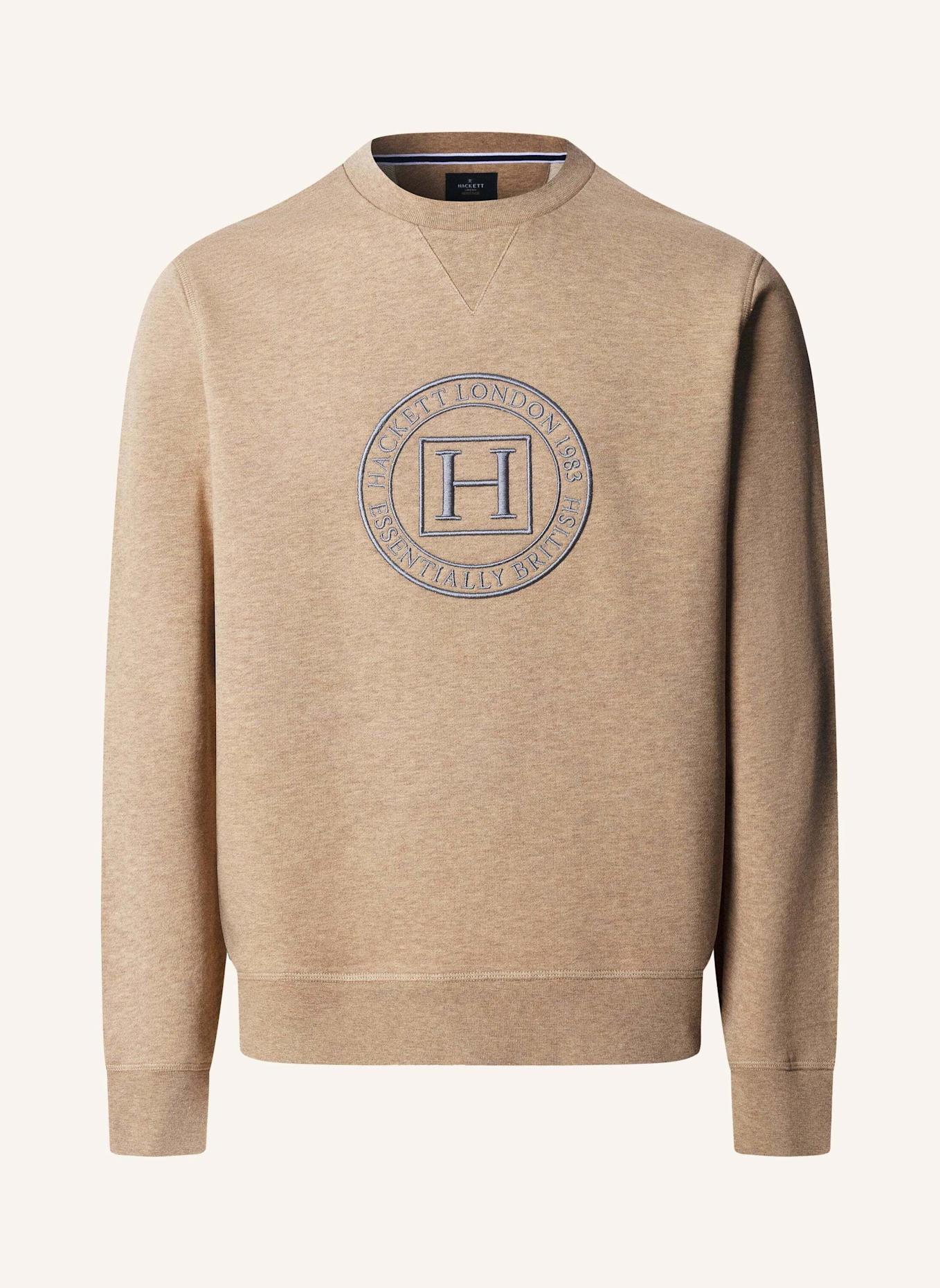HACKETT LONDON Sweatshirt HERITAGE H CREW: CAMEL
