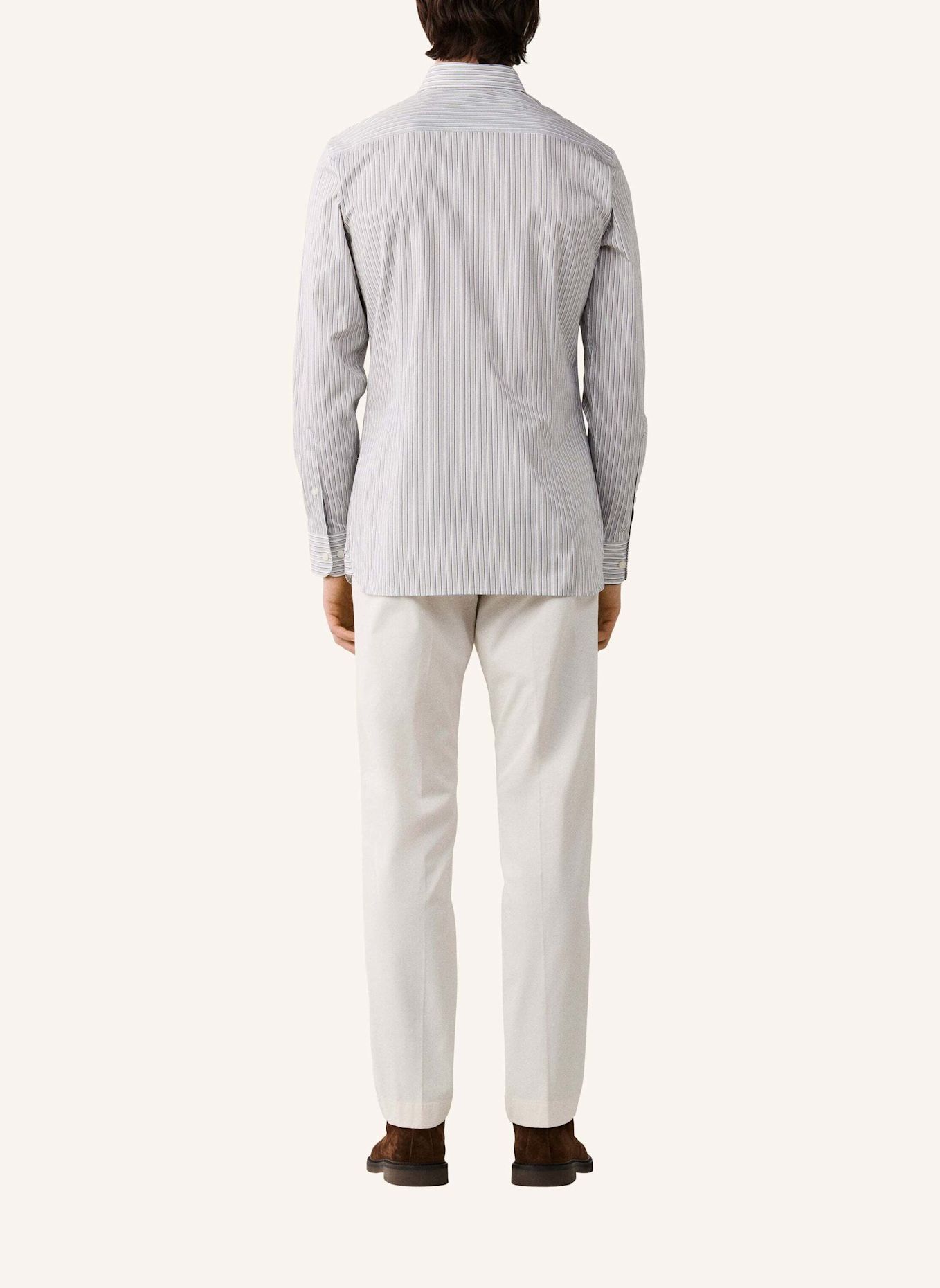 HACKETT LONDON Freizeithemd TRIO STRIPE: HELLGRAU