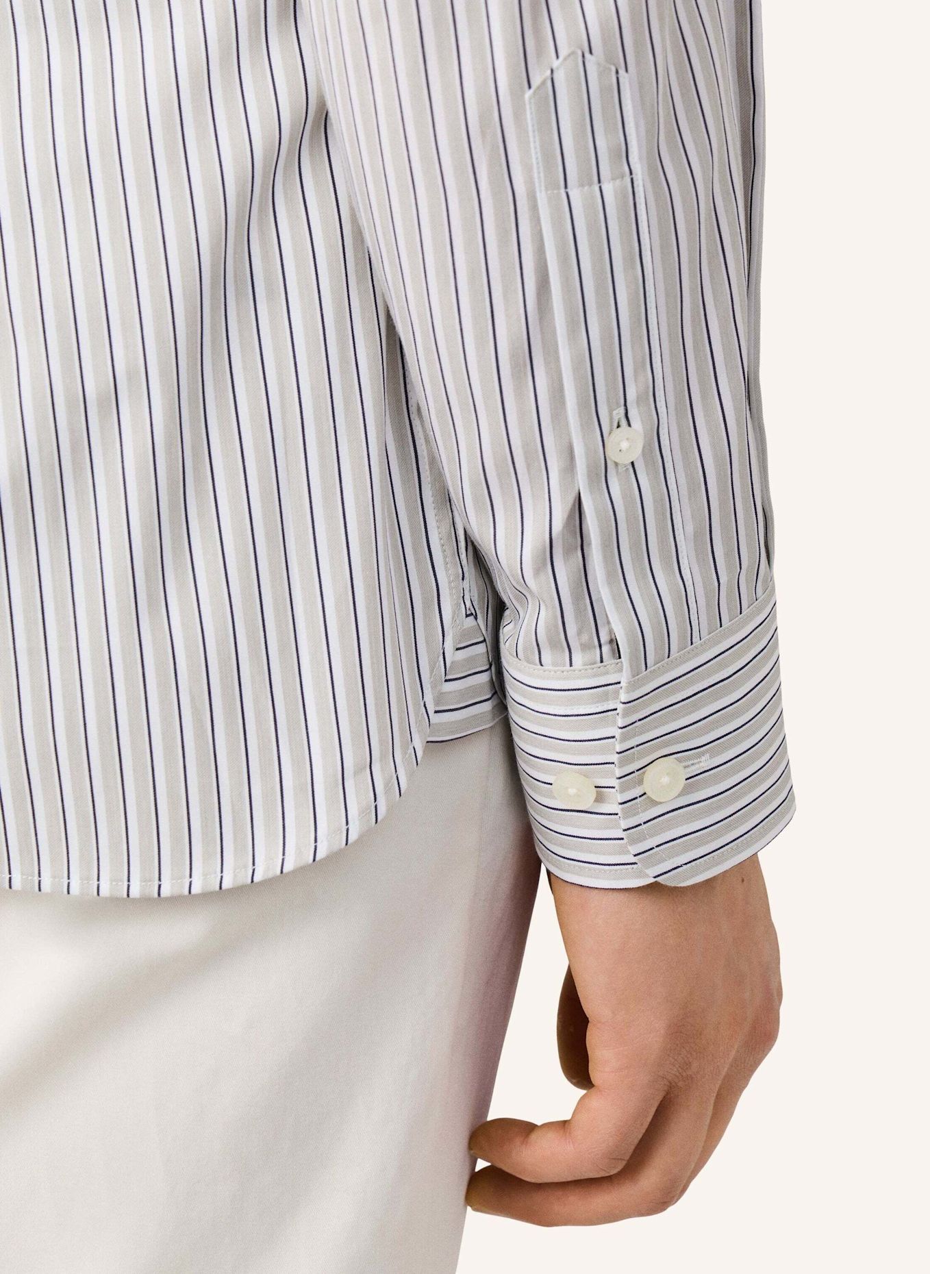 HACKETT LONDON Freizeithemd TRIO STRIPE: HELLGRAU