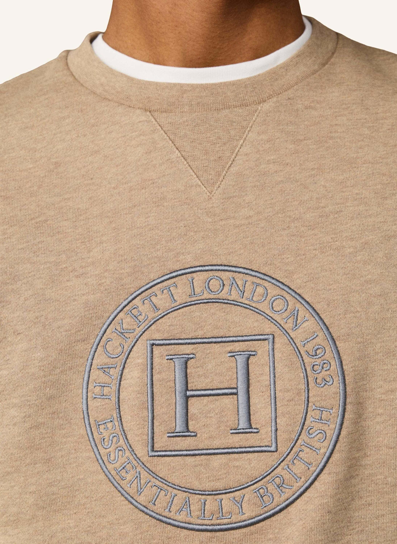 HACKETT LONDON Sweatshirt HERITAGE H CREW: CAMEL