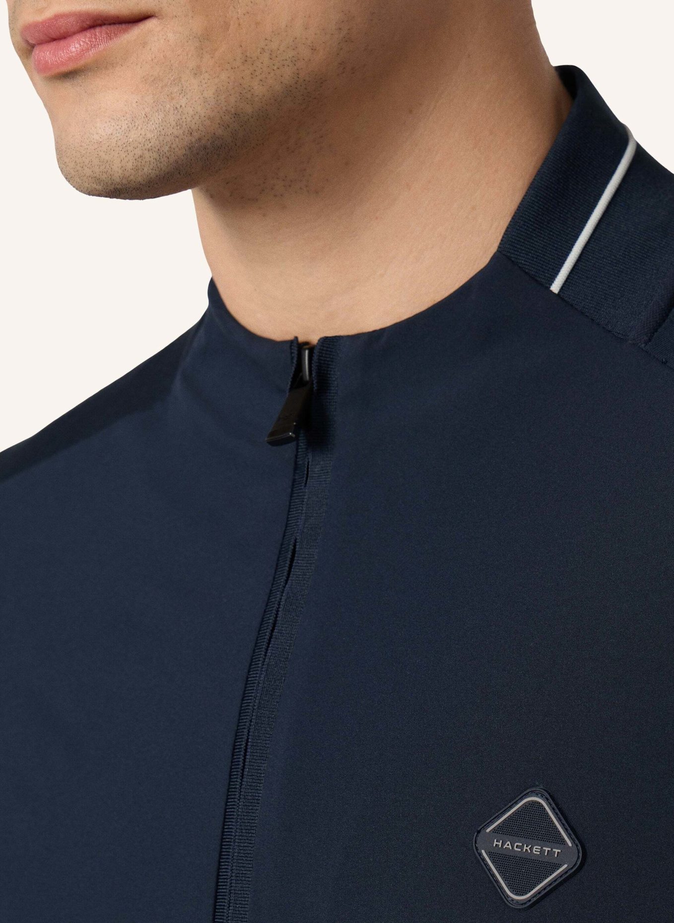 HACKETT LONDON Sweatshirt HS TECH TRACK FZ: DUNKELBLAU