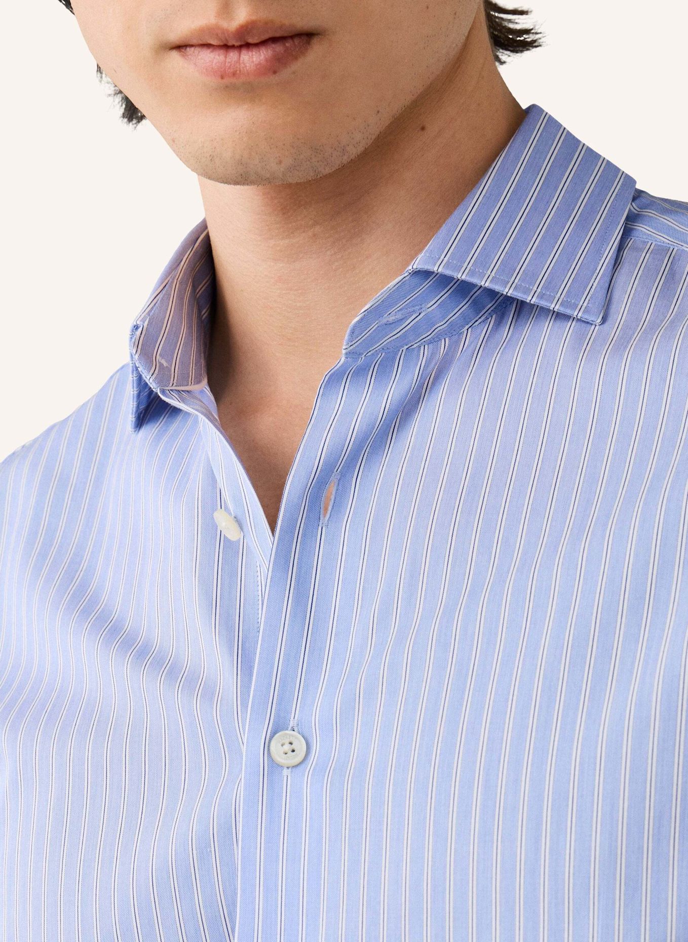 HACKETT LONDON Freizeithemd TWILL PARALLEL STR: HELLBLAU