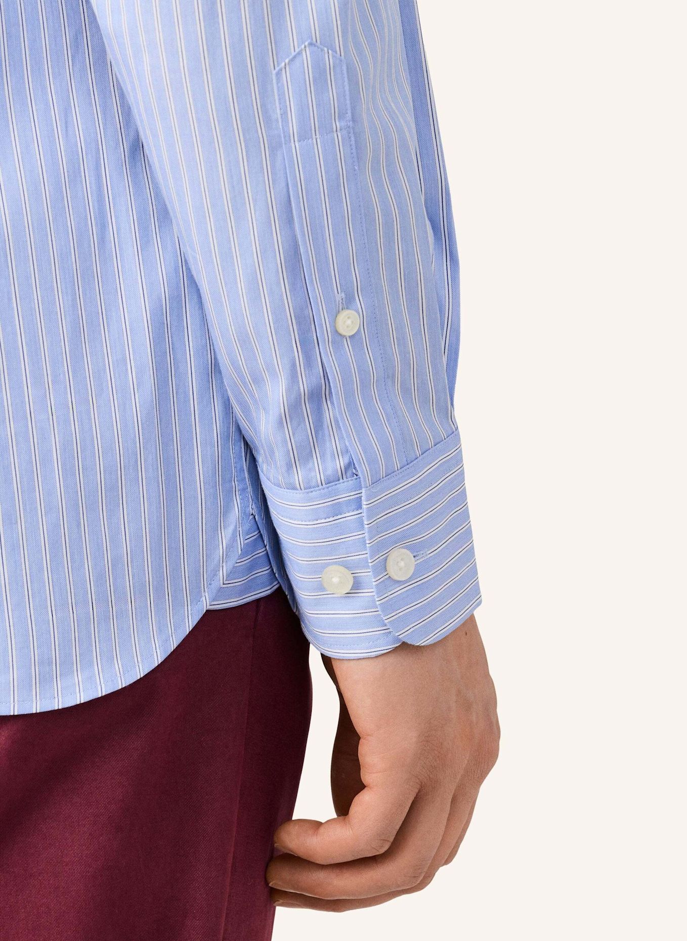 HACKETT LONDON Freizeithemd TWILL PARALLEL STR: HELLBLAU
