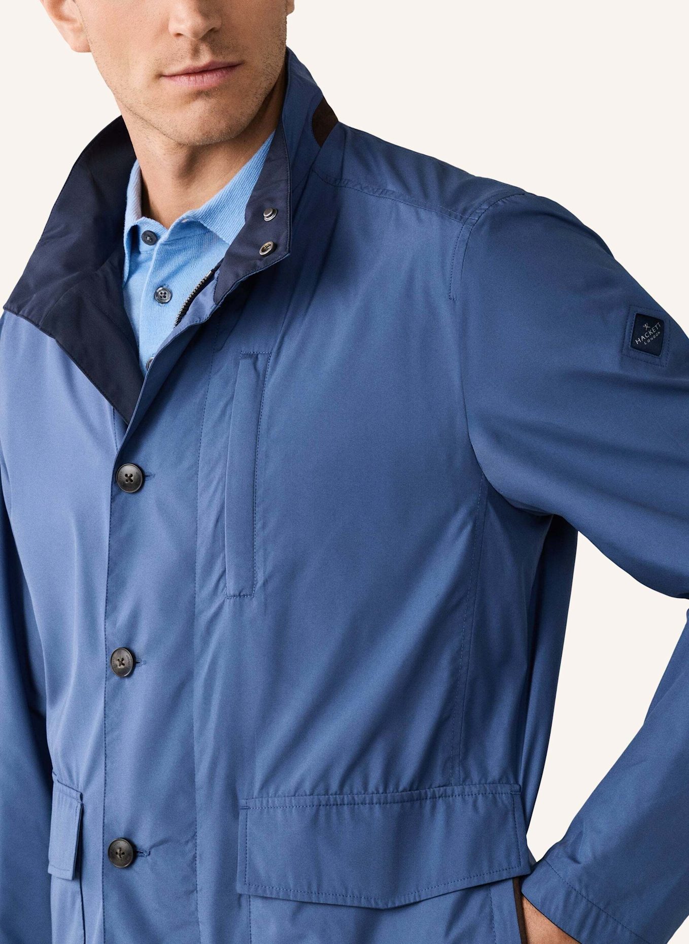 HACKETT LONDON Regenjacke REVERSIBLE JACKET: BLAU