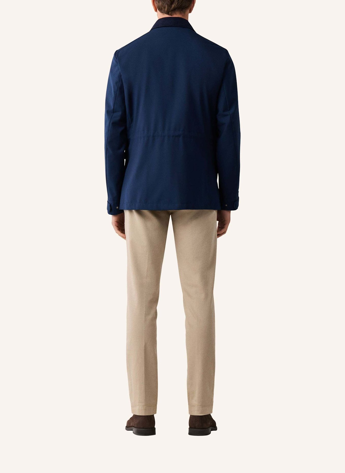 HACKETT LONDON Stehkragenmantel 2 PKT CARCOAT: BLAU