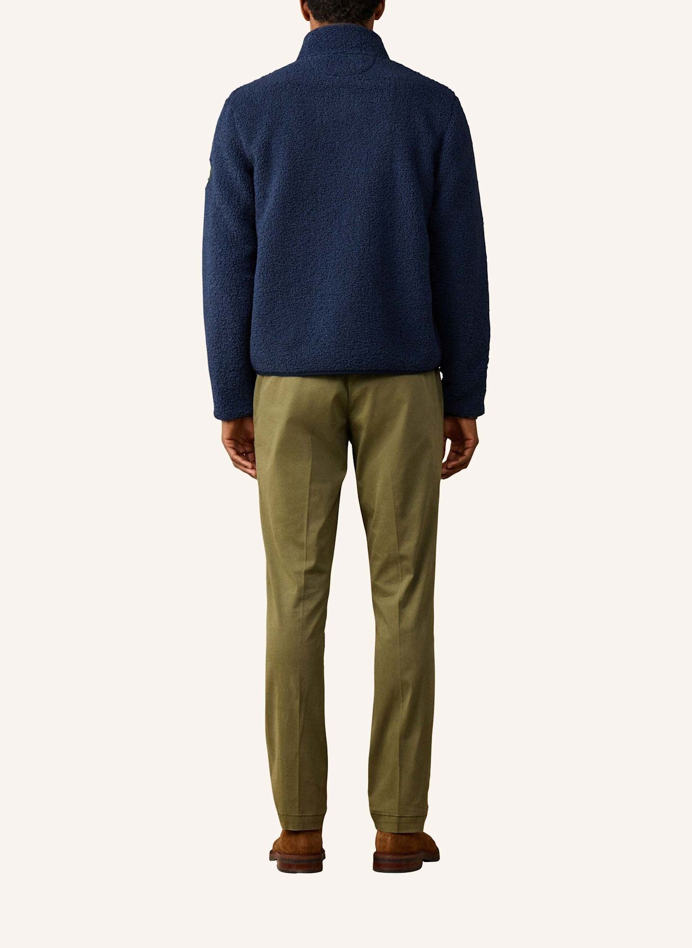 HACKETT LONDON Sweatshirt HERITAGE TEDDY FLC FZ: BLAU