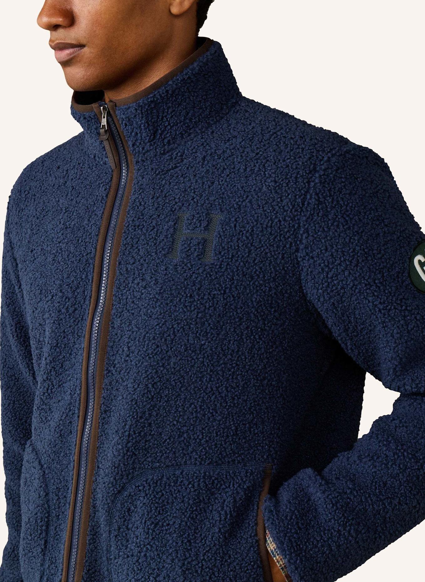 HACKETT LONDON Sweatshirt HERITAGE TEDDY FLC FZ: BLAU