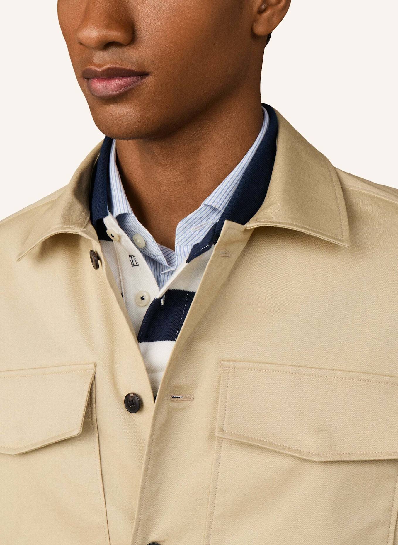 HACKETT LONDON Overjacket HERITAGE OVERSHIRT: BEIGE