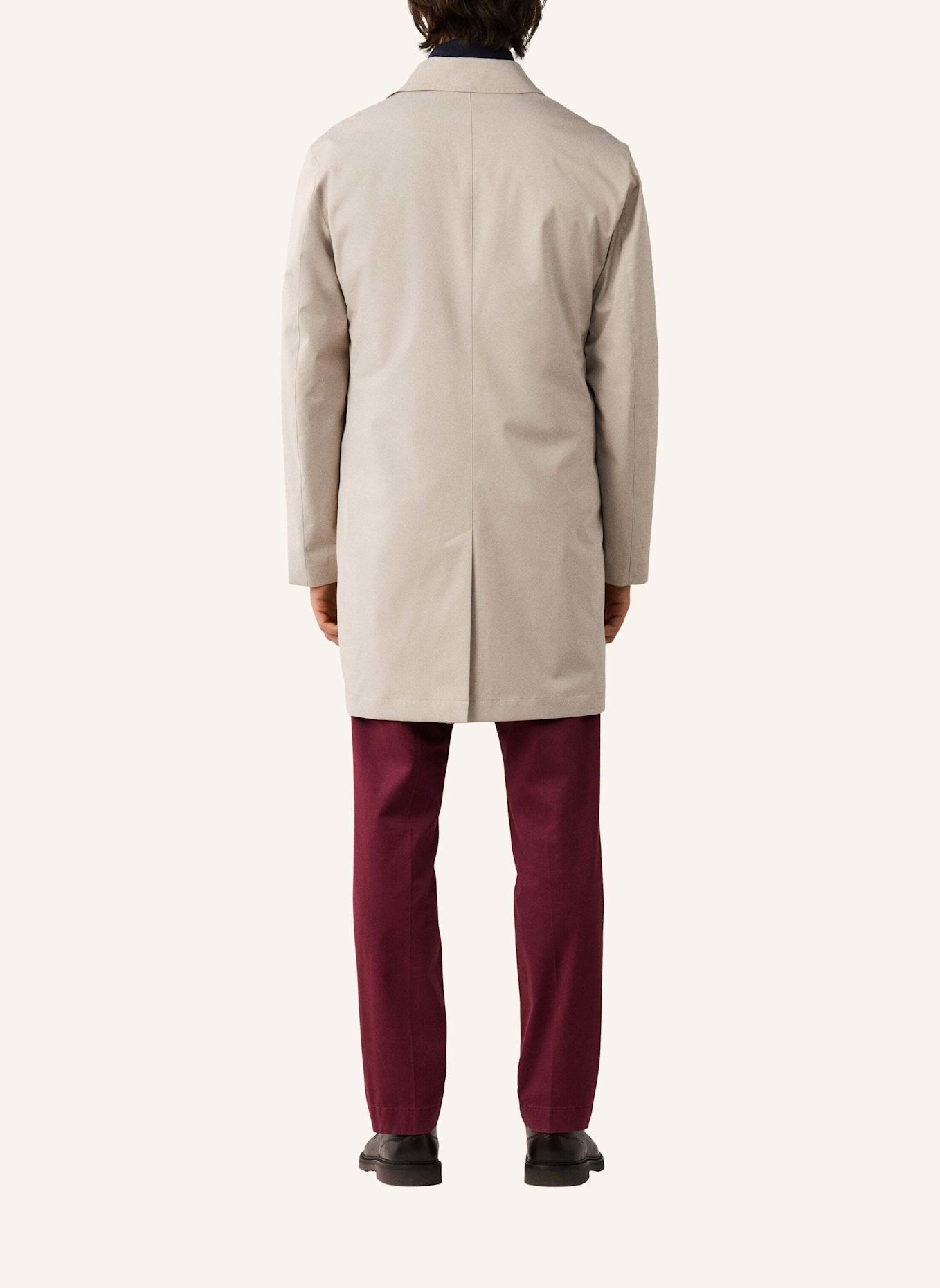 HACKETT LONDON Stehkragenmantel SLOANE MAC: BEIGE