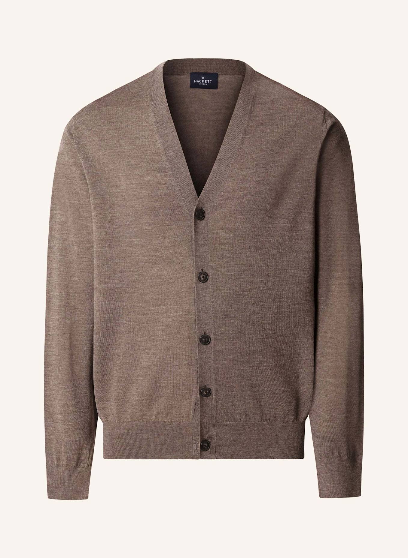 HACKETT LONDON Strickjacken Cardigan ESS MERINO CARDIGAN: BEIGE