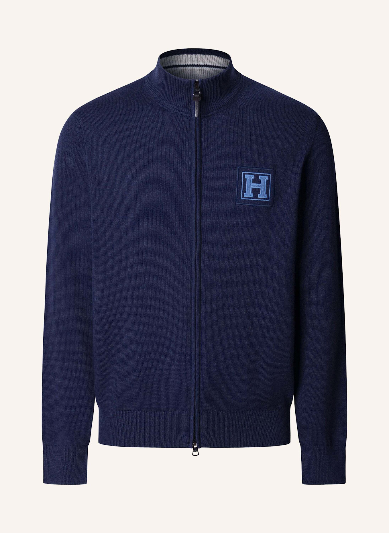 HACKETT LONDON Pullover HERITAGE FZIP: BLAU