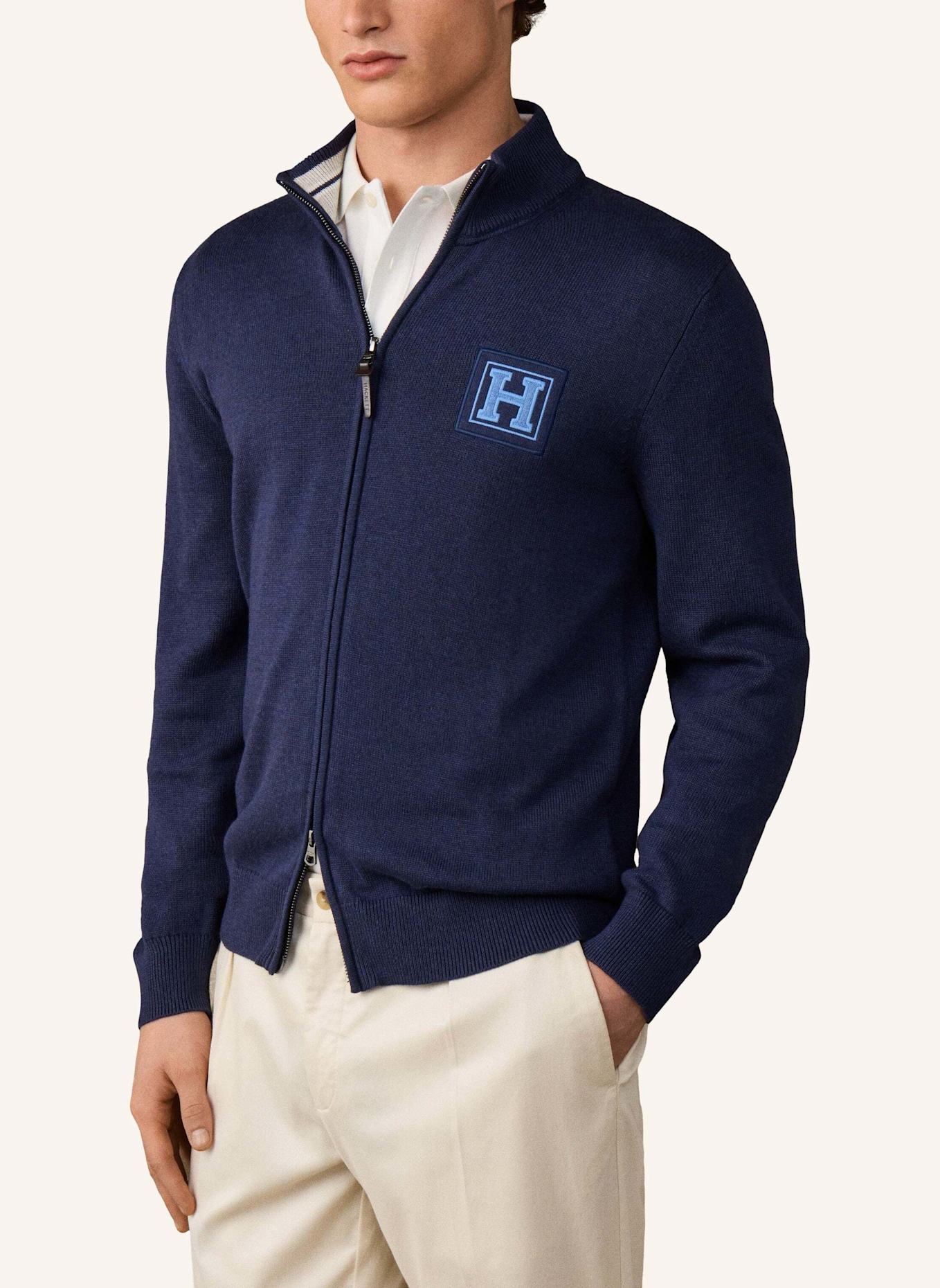 HACKETT LONDON Pullover HERITAGE FZIP: BLAU
