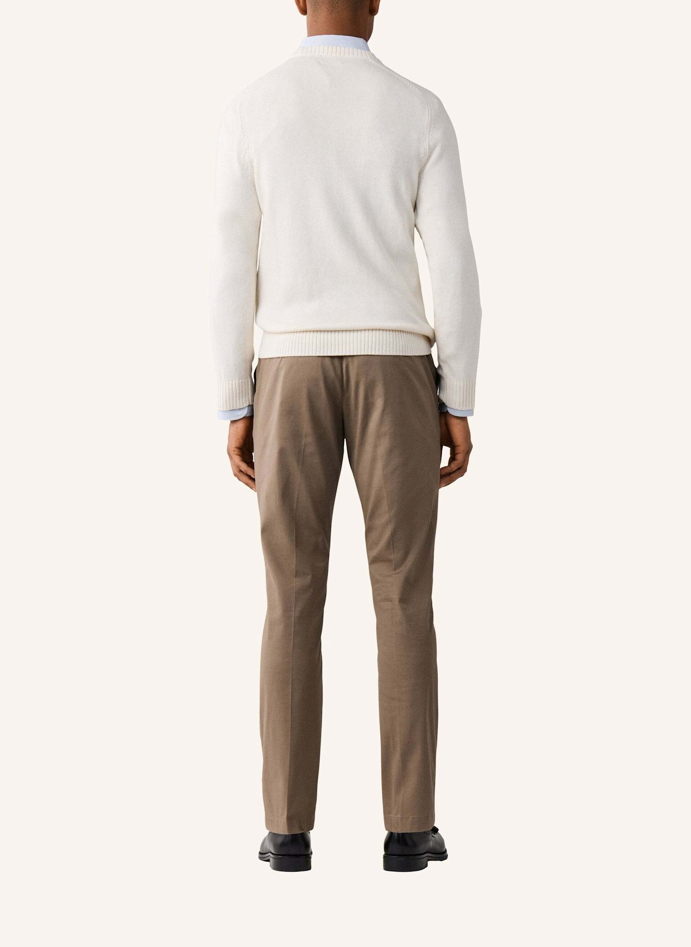 HACKETT LONDON Pullover SADDLE CREW: CREME