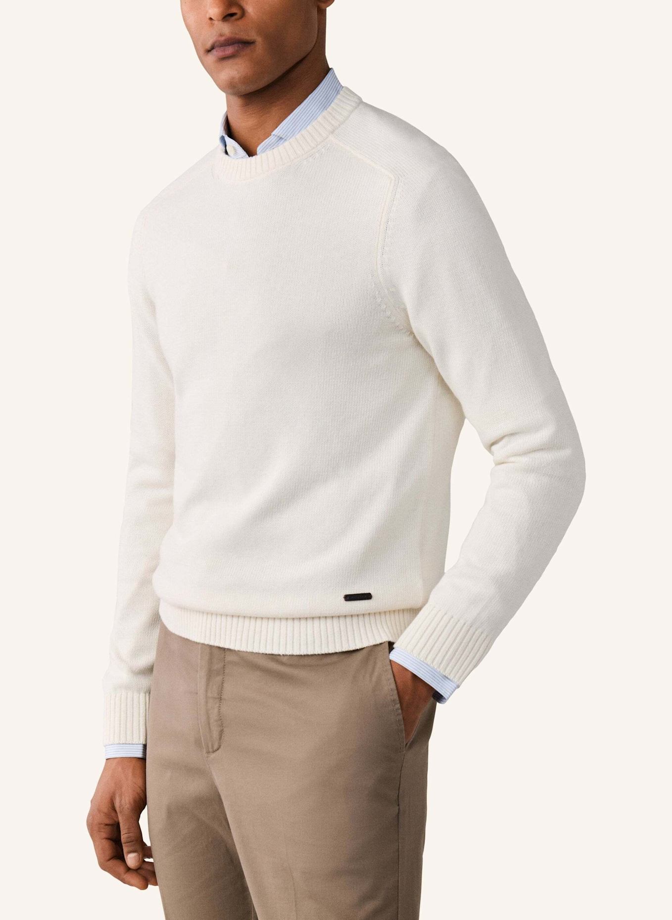 HACKETT LONDON Pullover SADDLE CREW: CREME