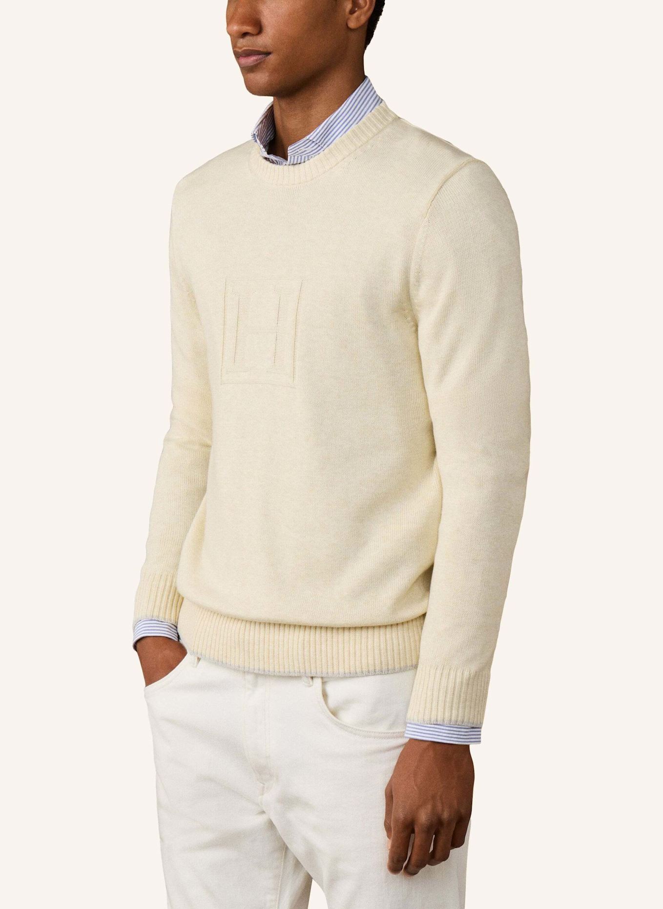 HACKETT LONDON Pullover HERITAGE H CREW: CREME