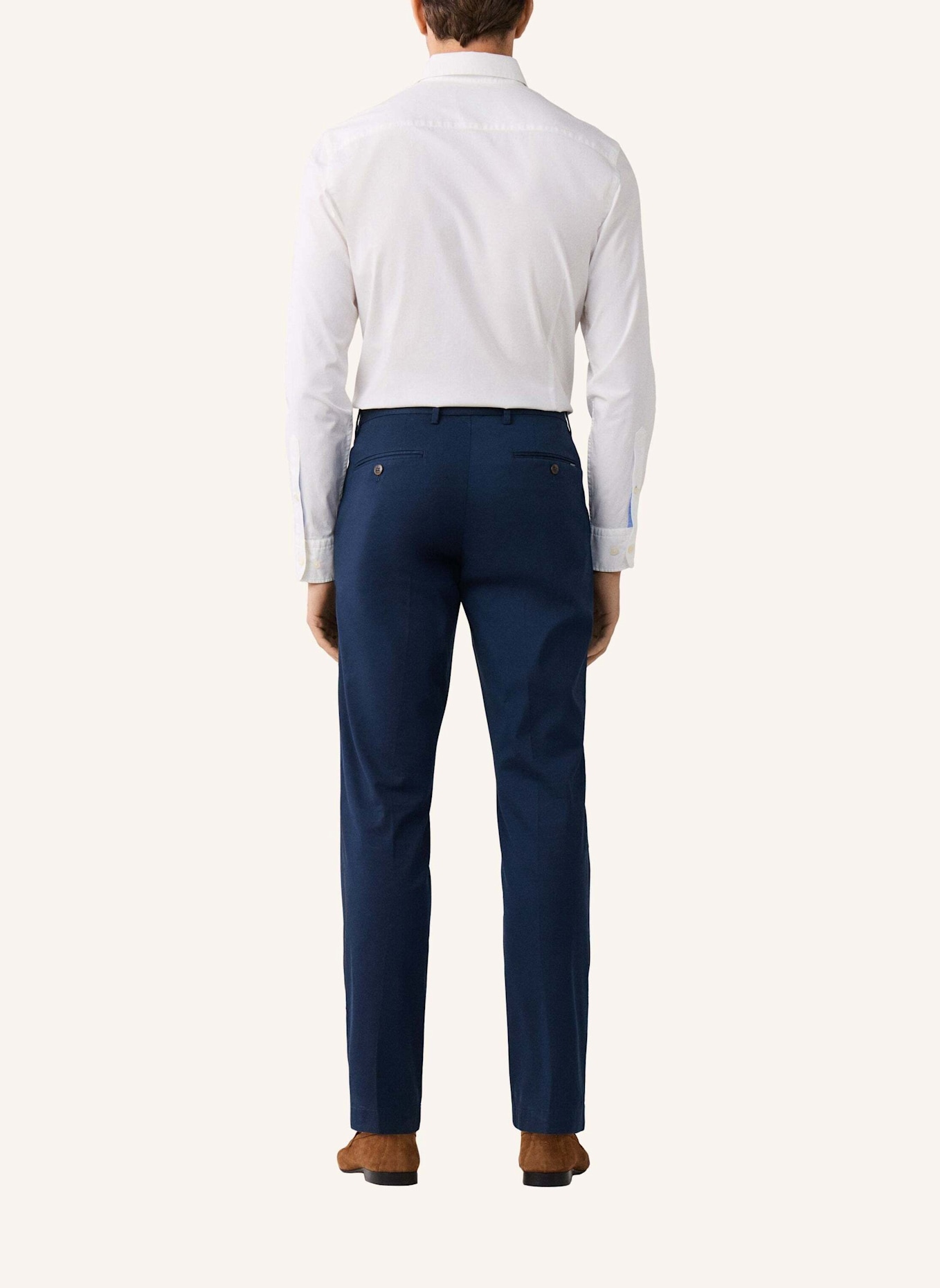 HACKETT LONDON Chino RIBBED COTTON CHINO: BLAU