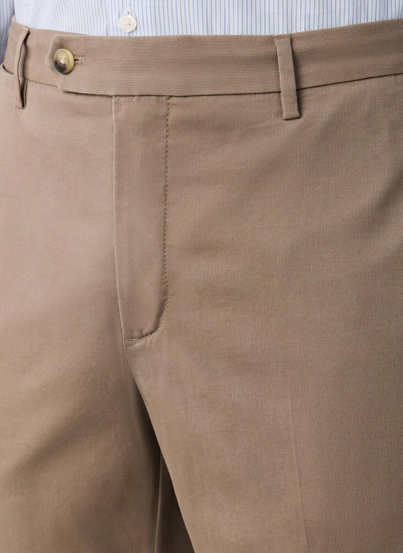 HACKETT LONDON Chino RIBBED COTTON CHINO: BEIGE