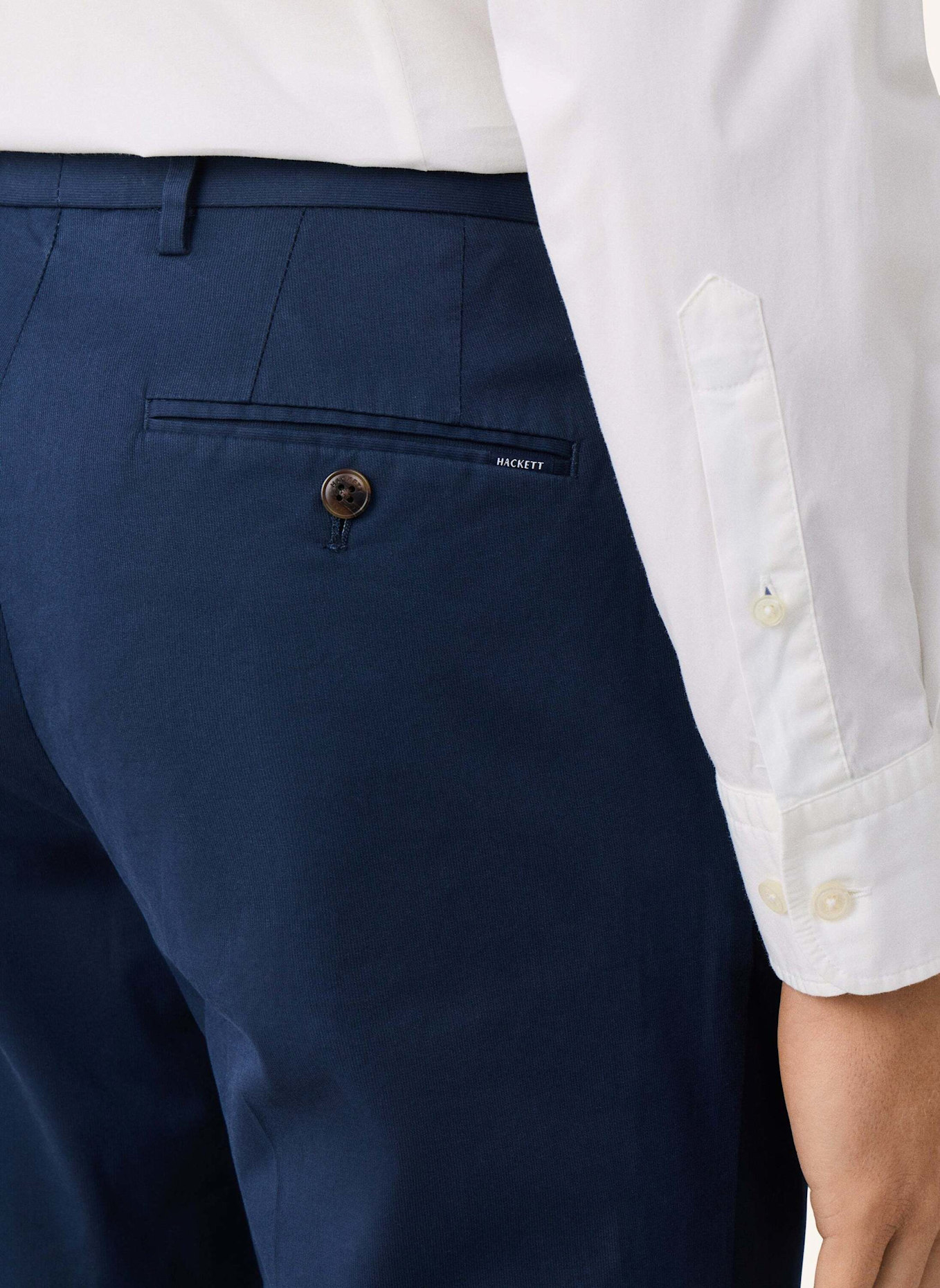 HACKETT LONDON Chino RIBBED COTTON CHINO: BLAU