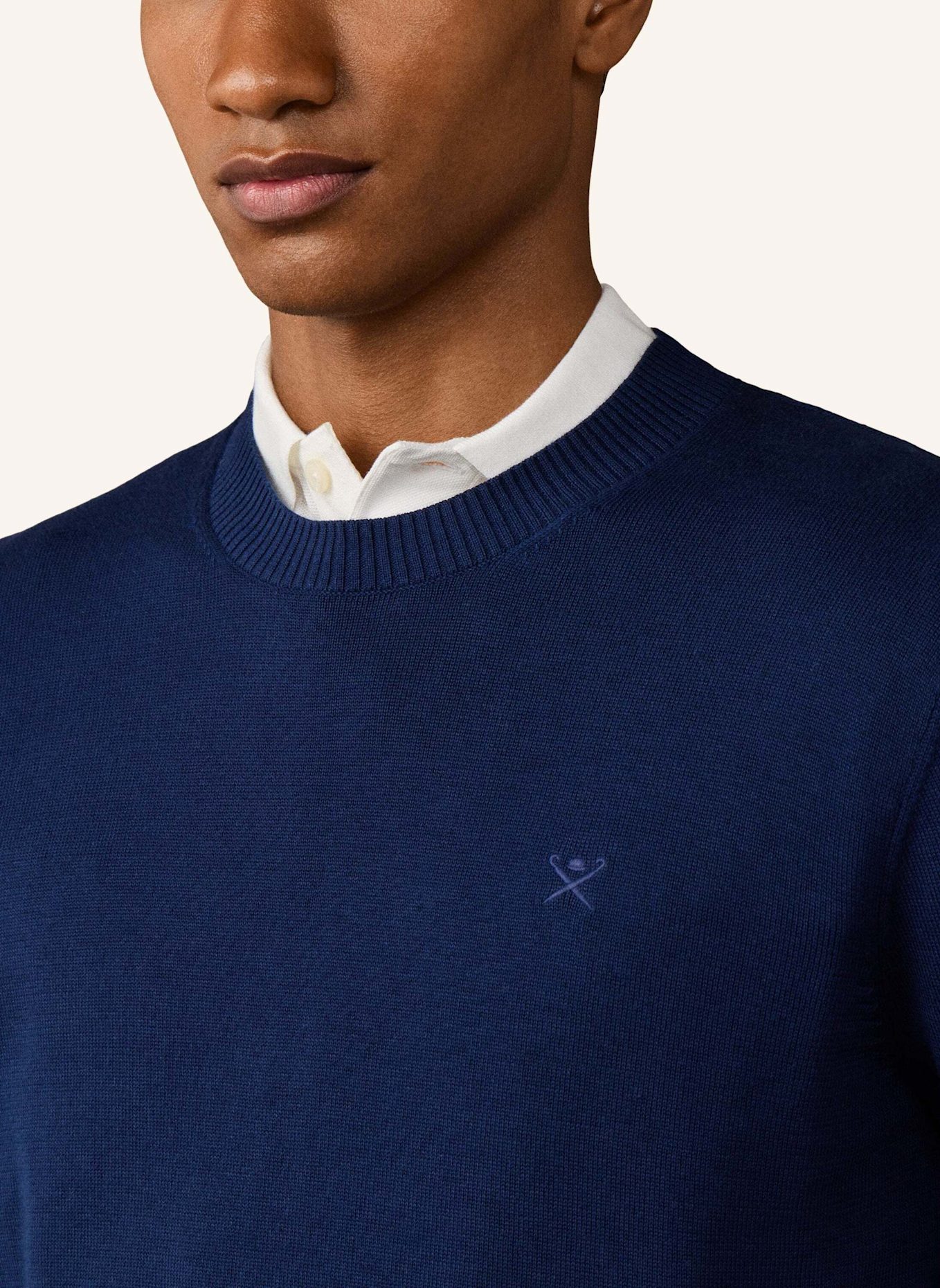 HACKETT LONDON Pullover ESS COTTON CREW: BLAU