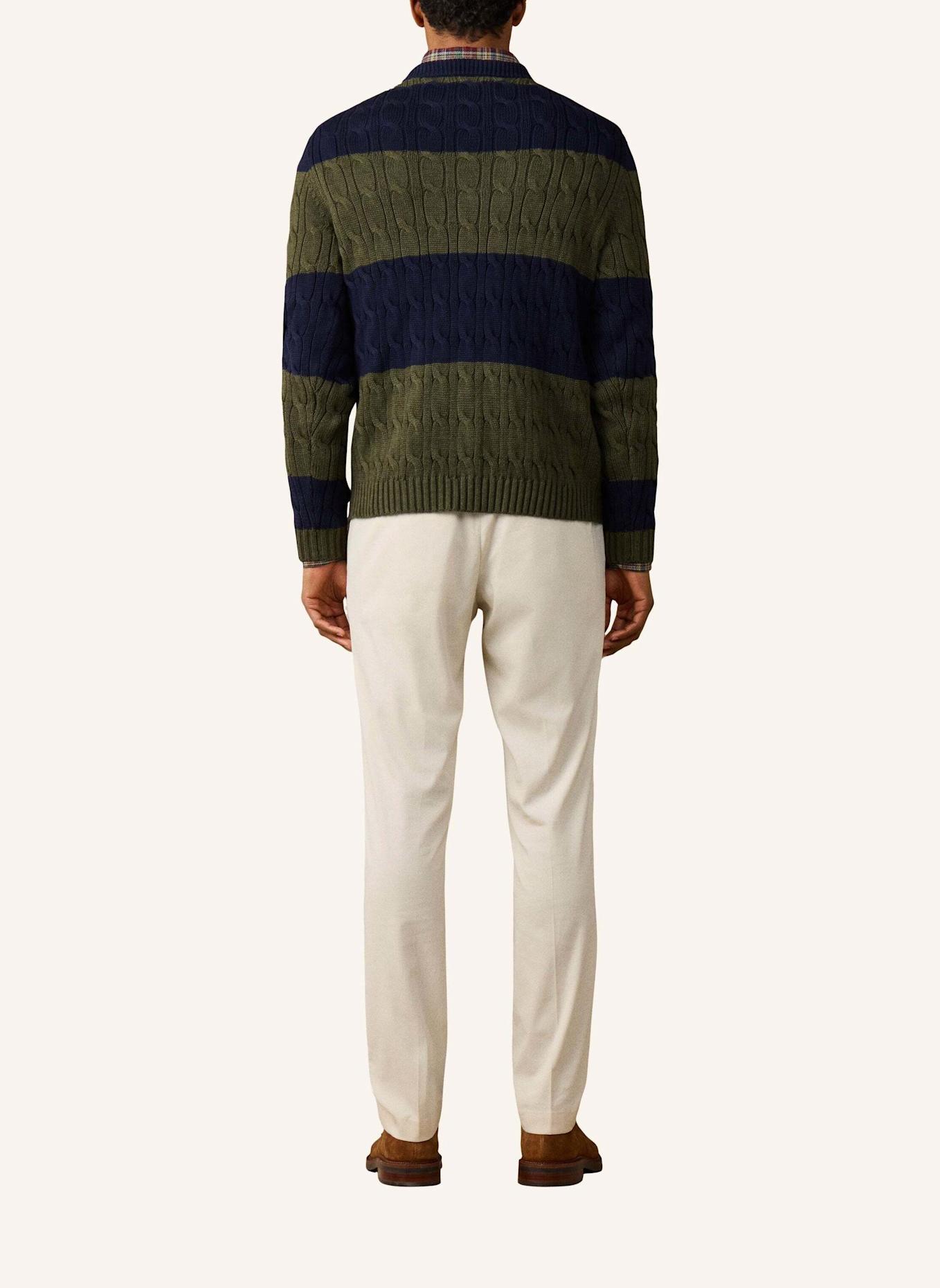 HACKETT LONDON Pullover HERITAGE STR CABLE CRW: BLAU