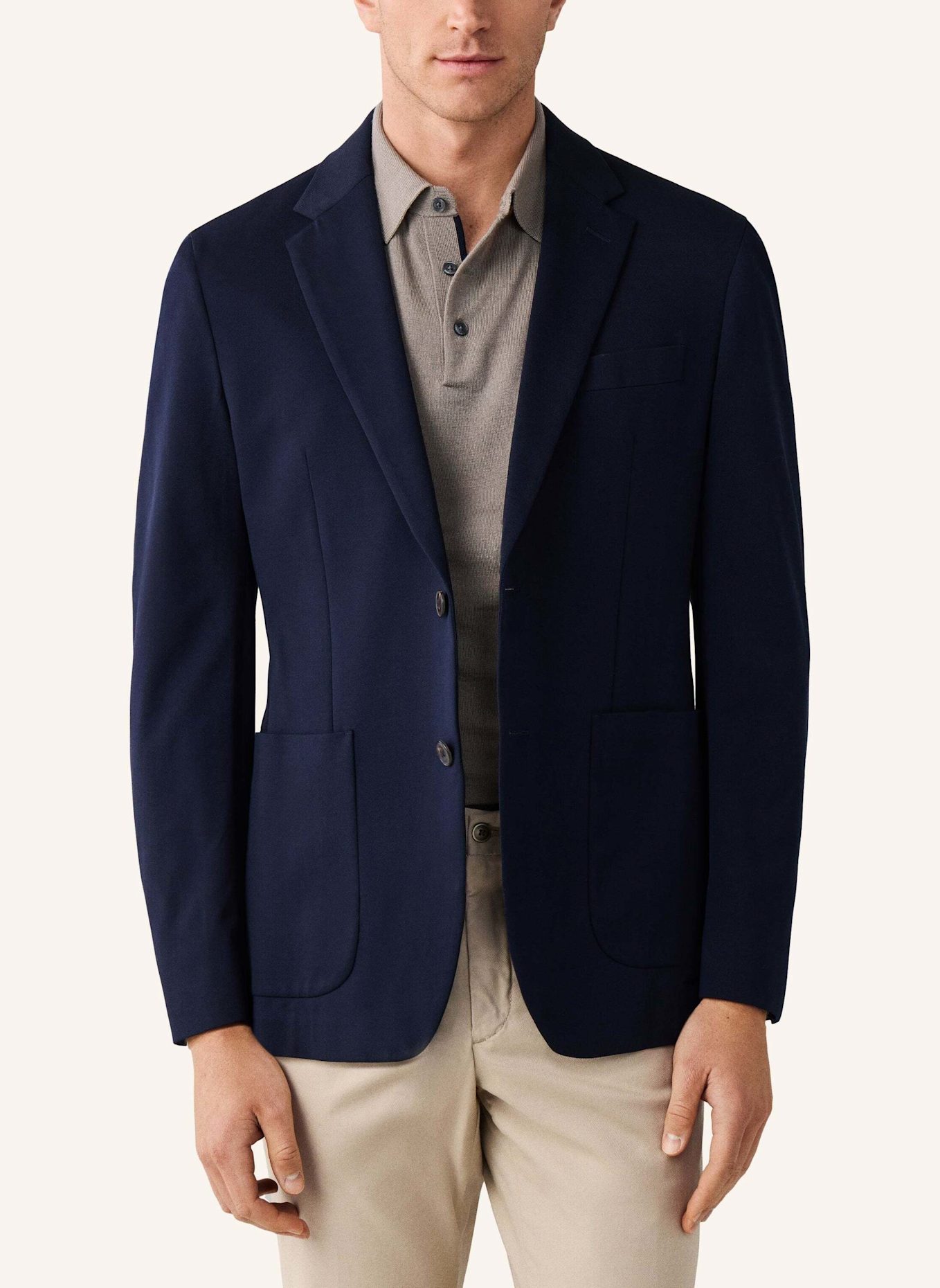 HACKETT LONDON Sakko TTVL JERSEY PIQUE: BLAU