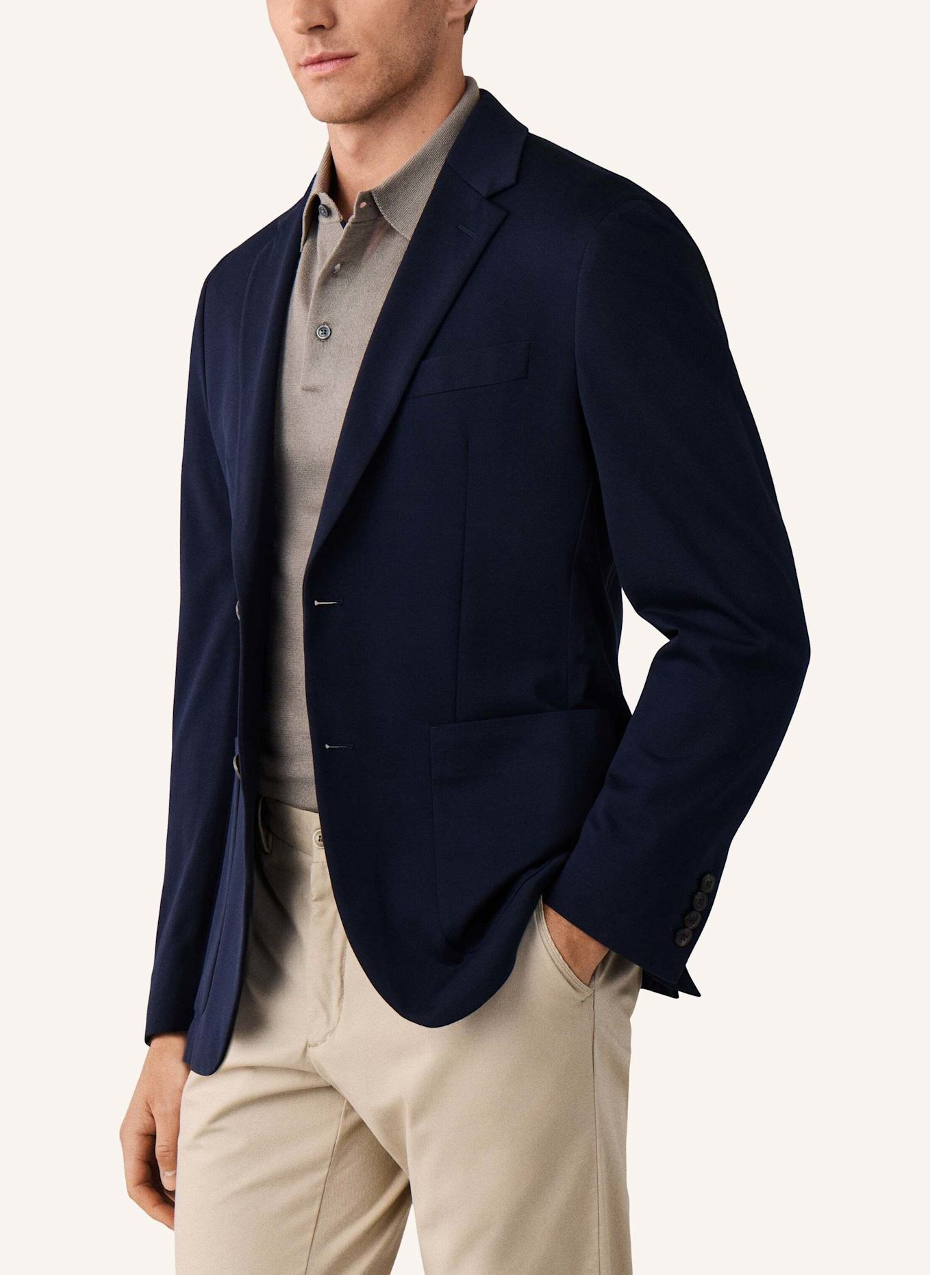 HACKETT LONDON Sakko TTVL JERSEY PIQUE: BLAU