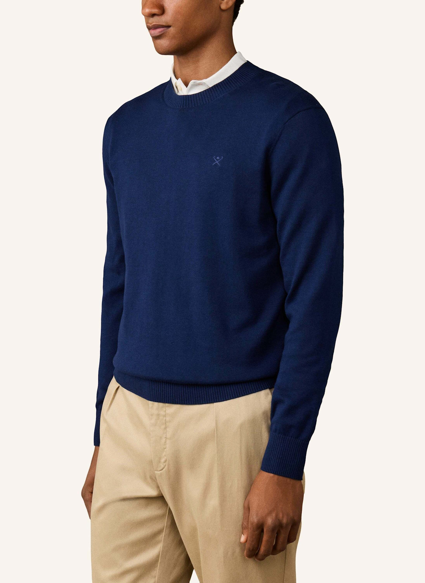HACKETT LONDON Pullover ESS COTTON CREW: BLAU