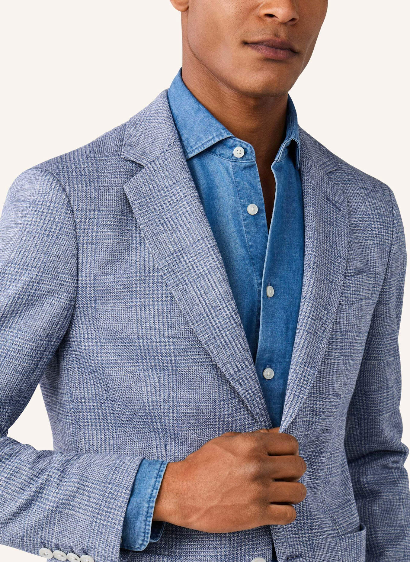 HACKETT LONDON Sakko JERSEY KNIT GCHK JKT: BLAU