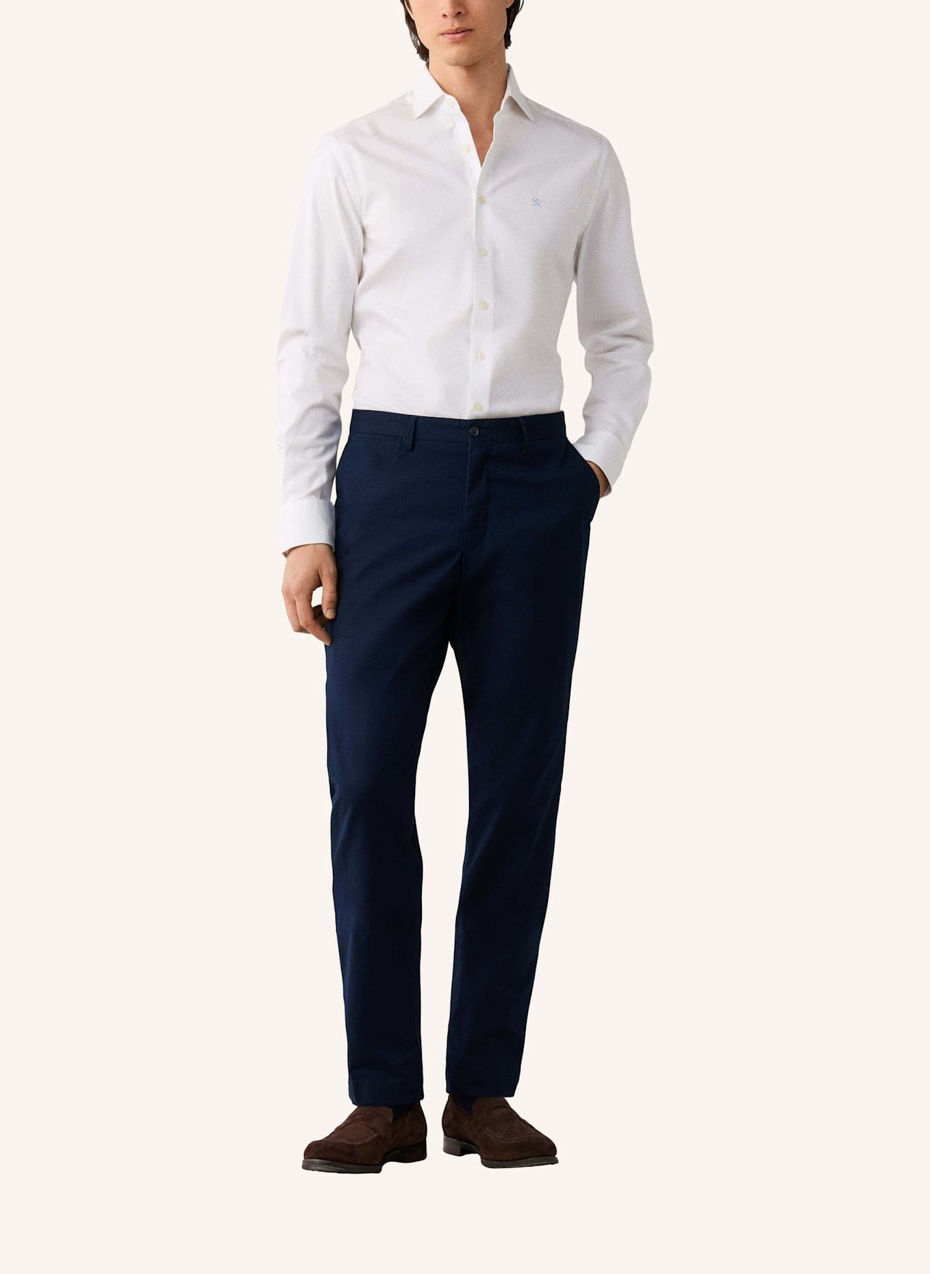 HACKETT LONDON Chino CANVAS TEXTURE CHINO: BLAU