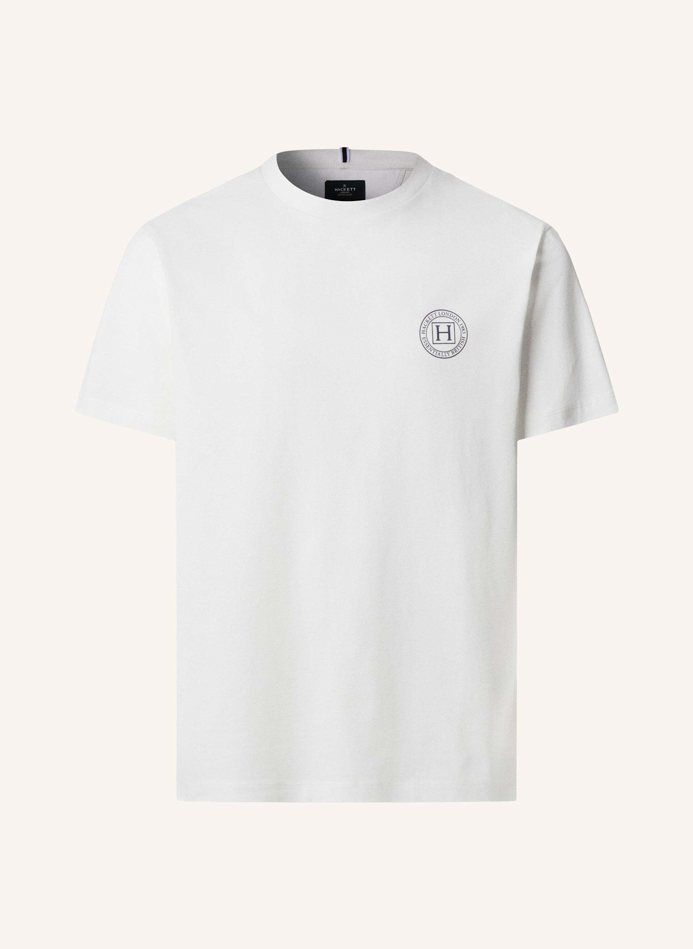 HACKETT LONDON T-Shirt HERITAGE H TEE: CREME