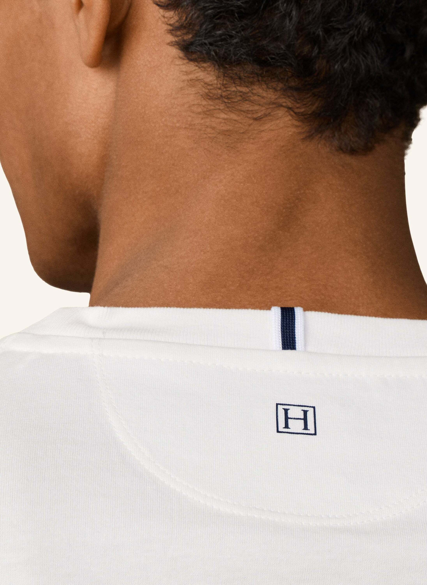 HACKETT LONDON T-Shirt HERITAGE H TEE: CREME