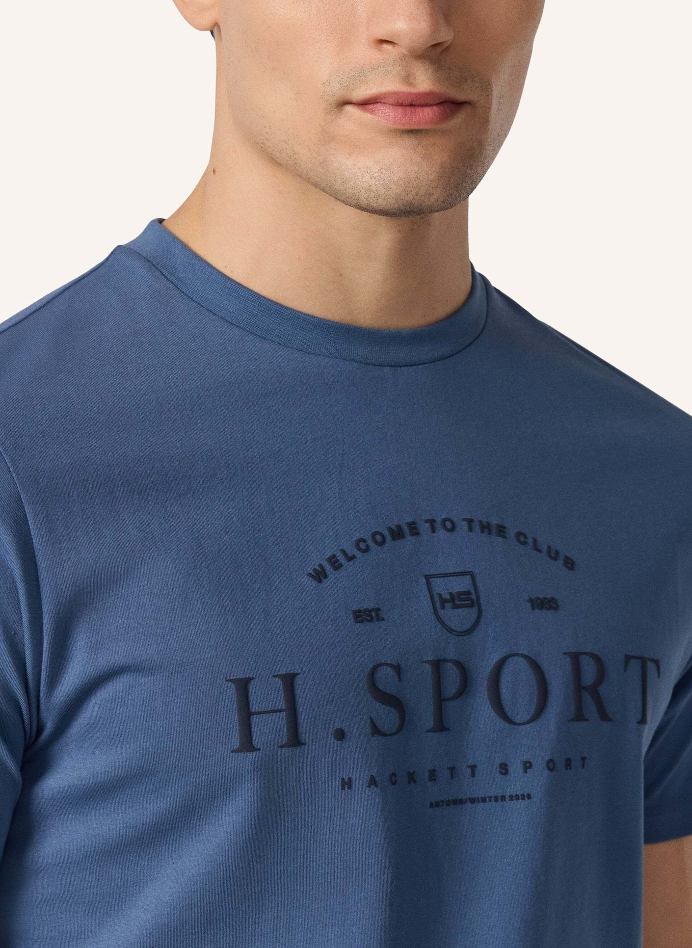 HACKETT LONDON T-Shirt HS SCRIPT TEE: BLAU