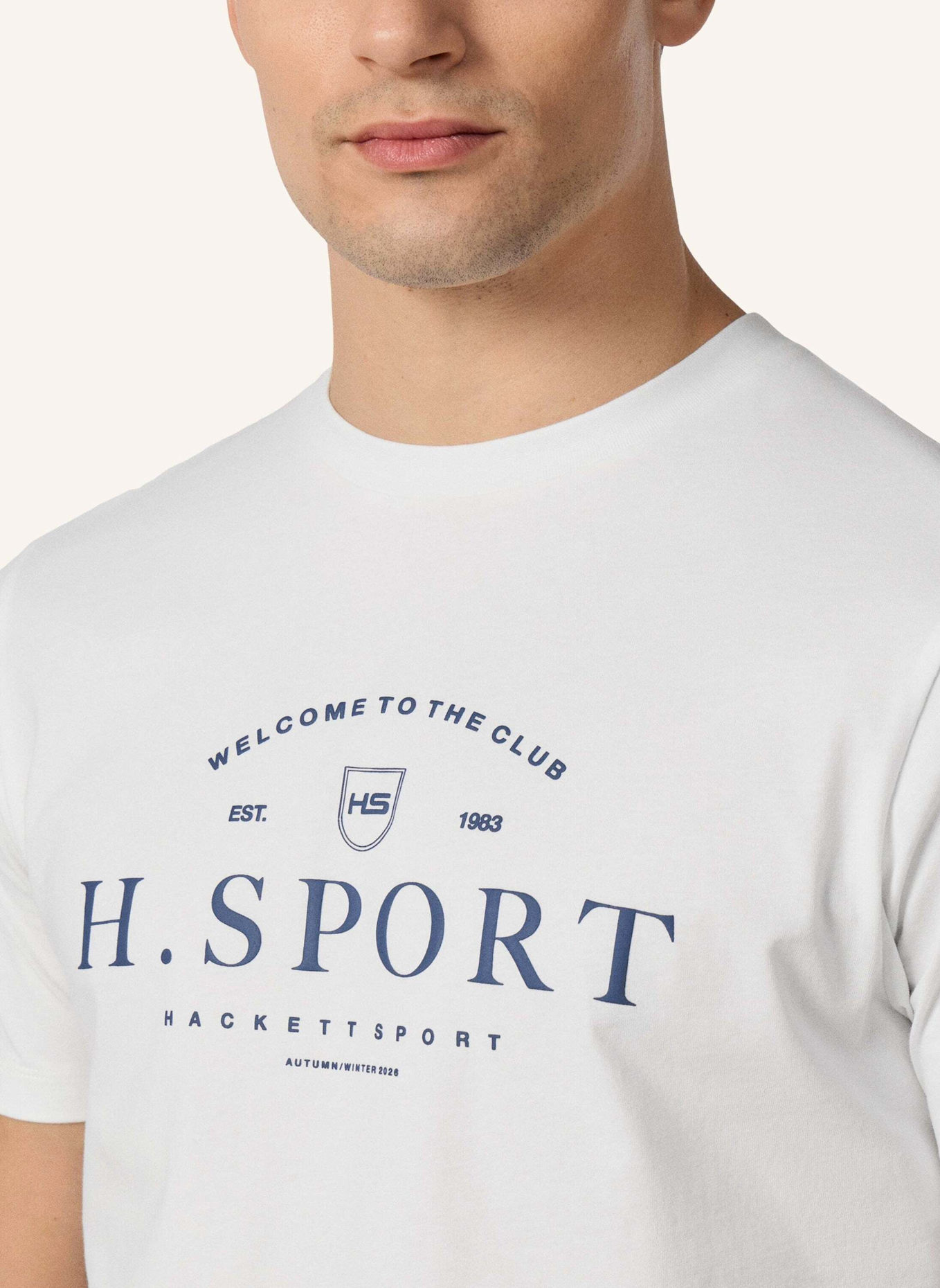 HACKETT LONDON T-Shirt HS SCRIPT TEE: WEISS