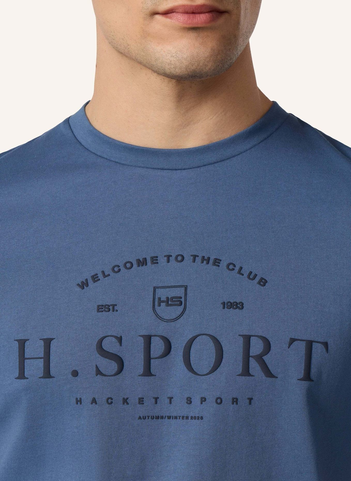 HACKETT LONDON T-Shirt HS SCRIPT TEE: BLAU