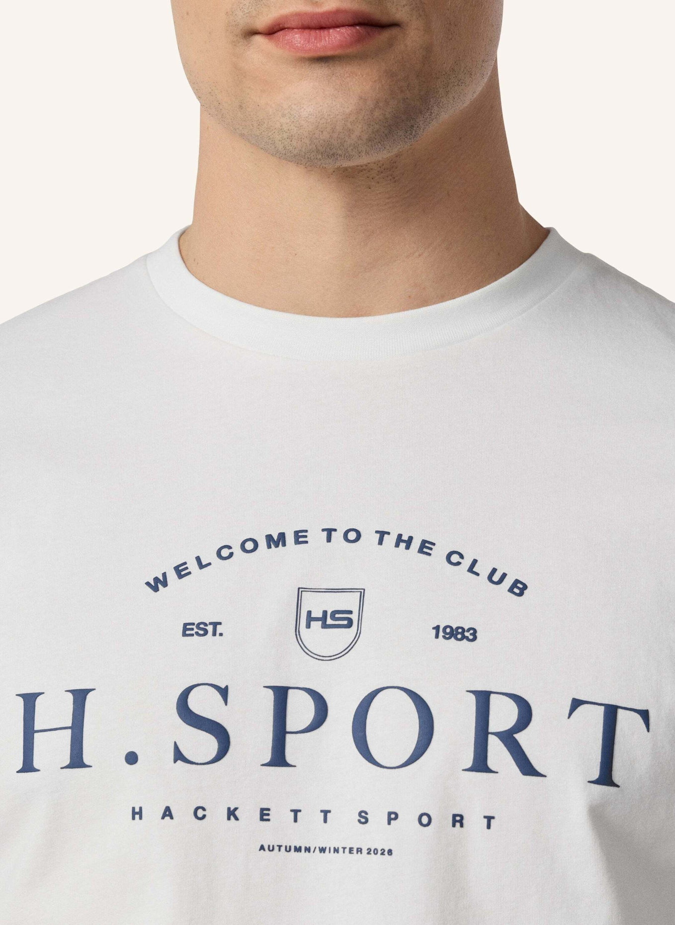 HACKETT LONDON T-Shirt HS SCRIPT TEE: WEISS
