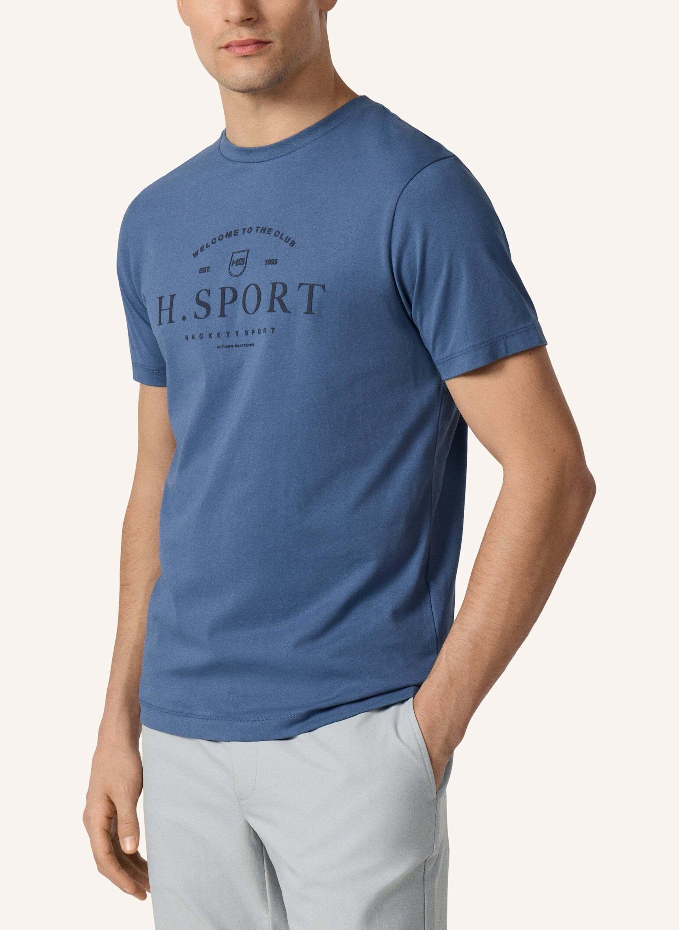 HACKETT LONDON T-Shirt HS SCRIPT TEE: BLAU